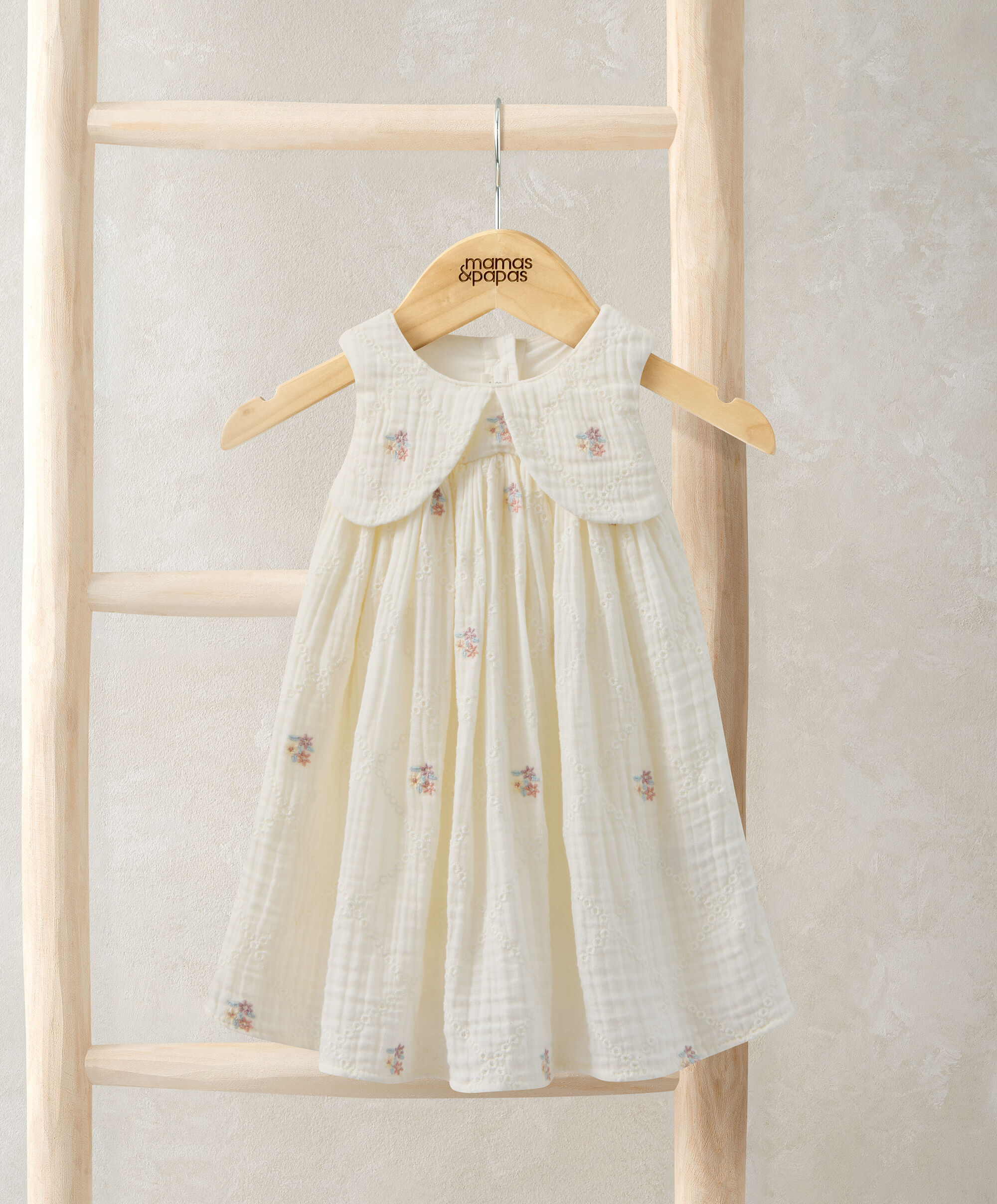 Bow Embroidered Dress