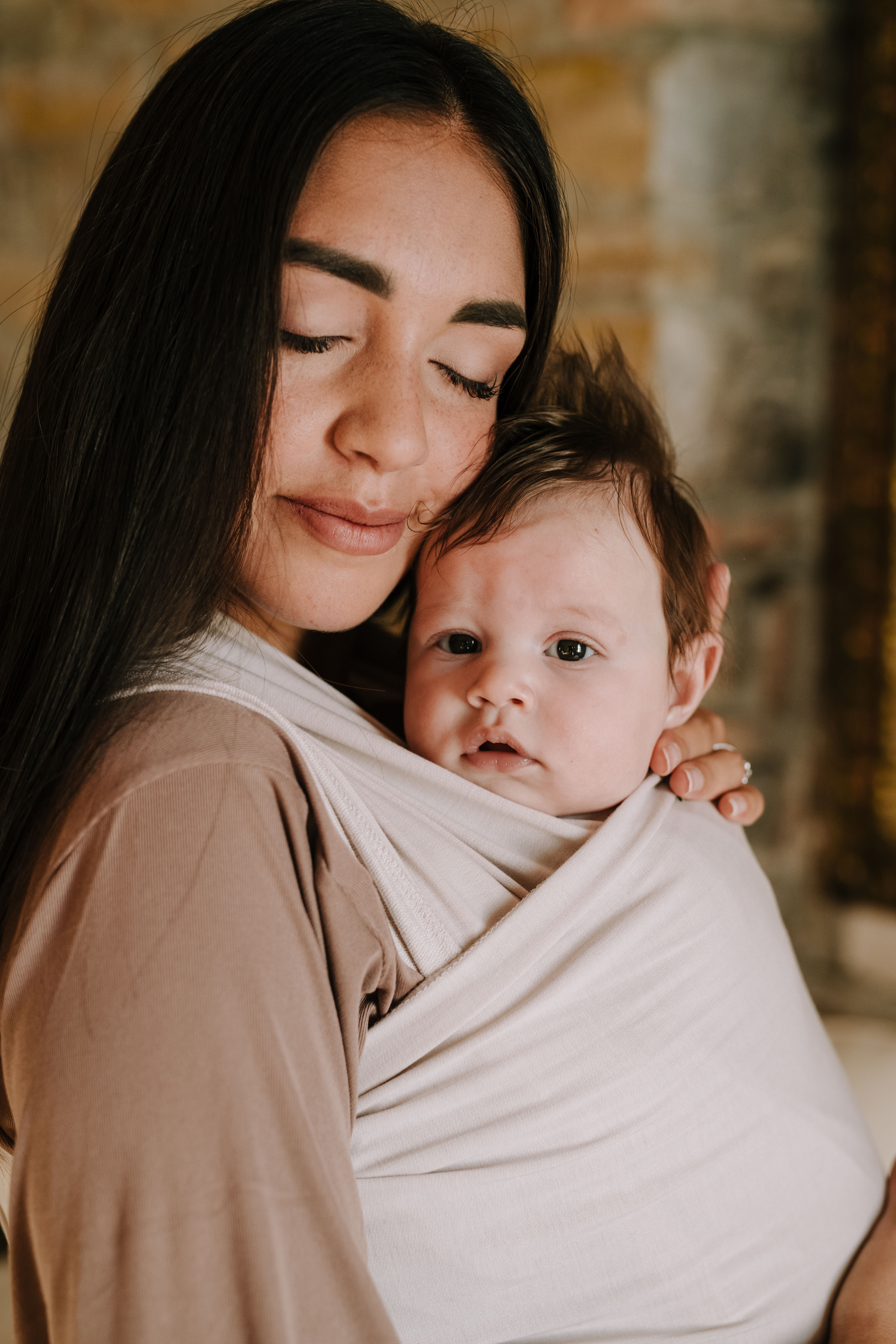 حمالة بوبا سيرينتي قابلة للف للرضع - بيج image number 2