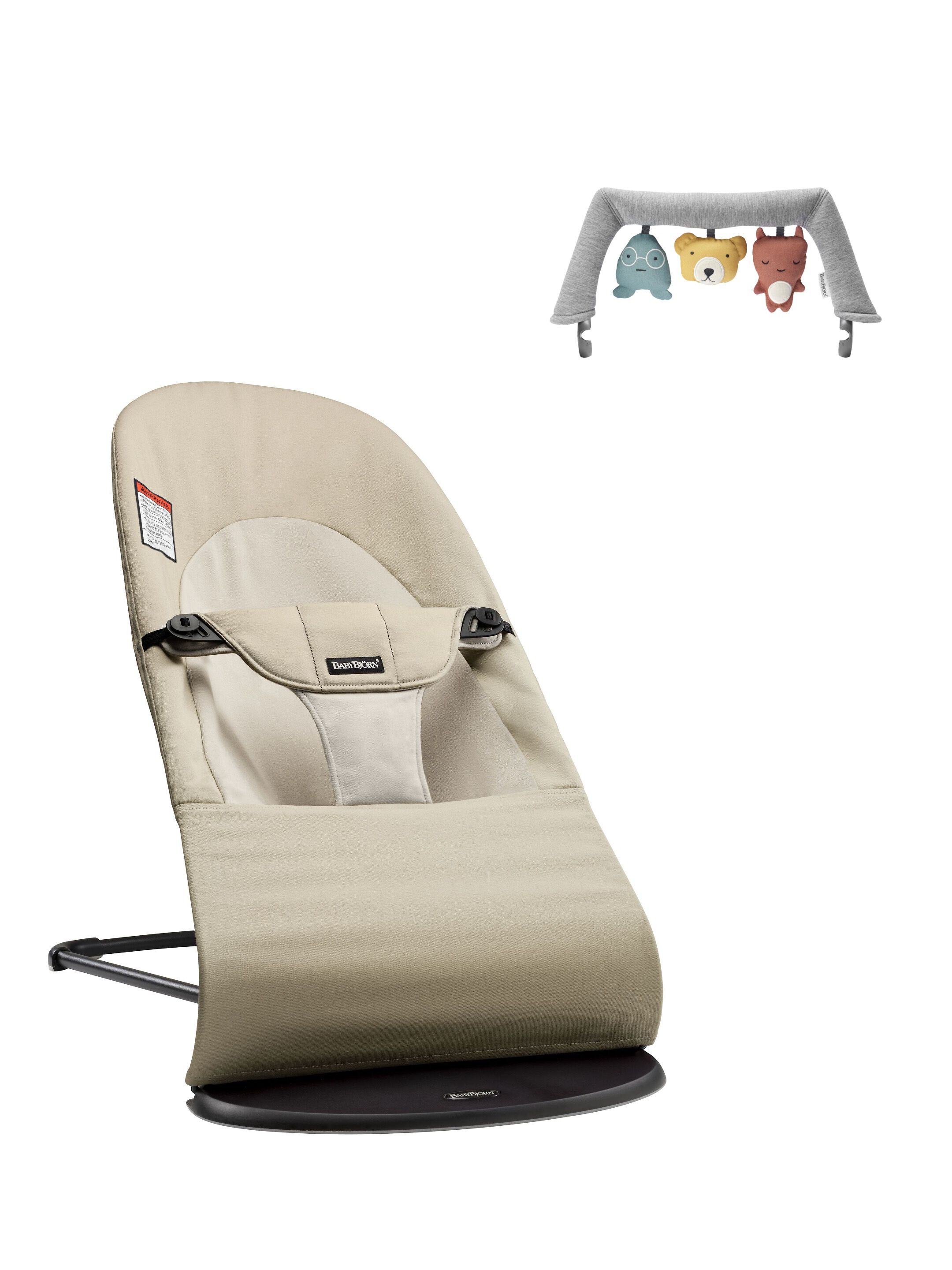 مجموعة كرسي هزاز بيبي بيورن ولعبة متعددة الألوان، قطعتين