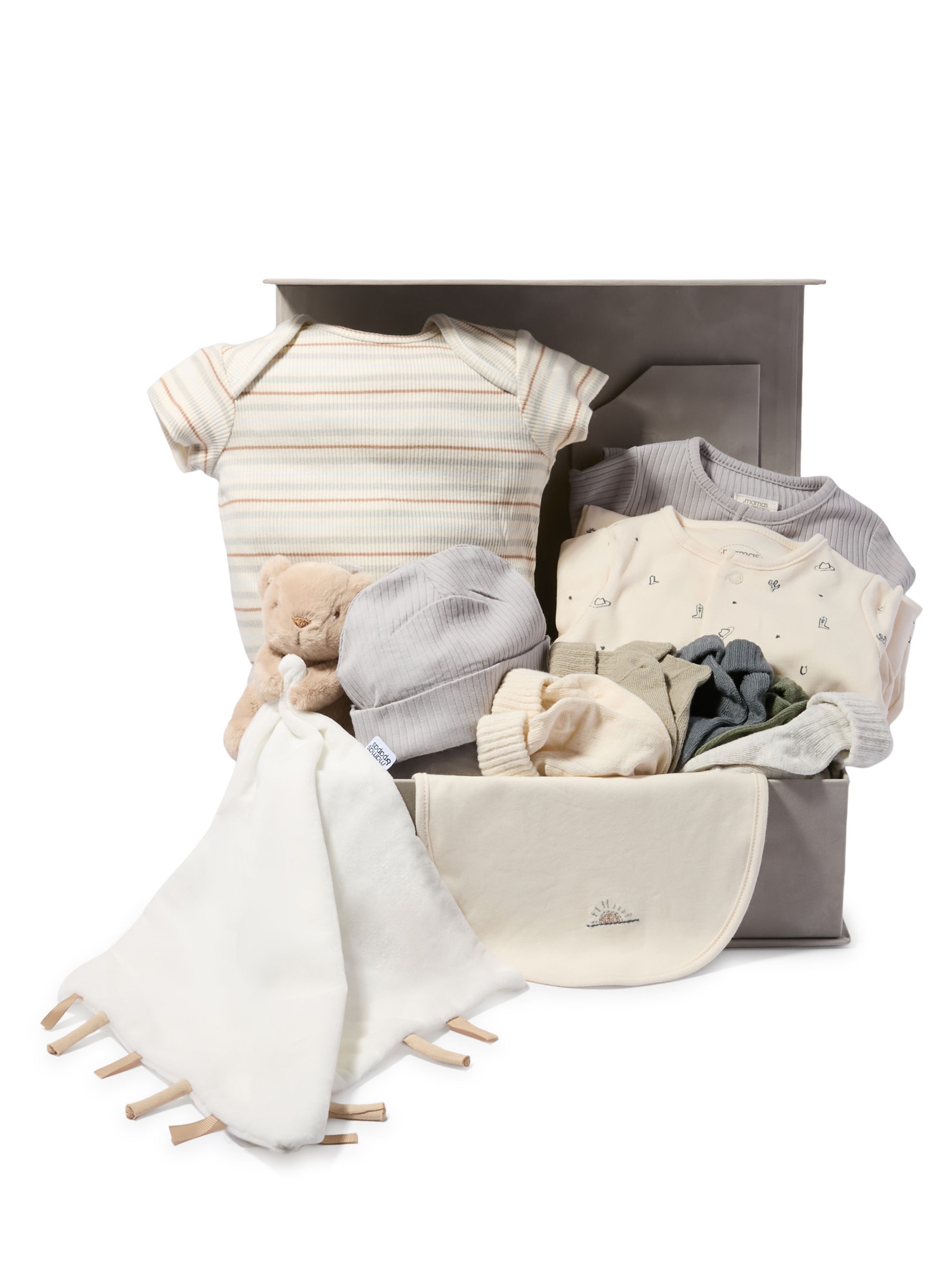 Baby Gift Set &ndash; 5-Piece Sleepsuit Set, Bear Comforter & 5-Pack Socks
