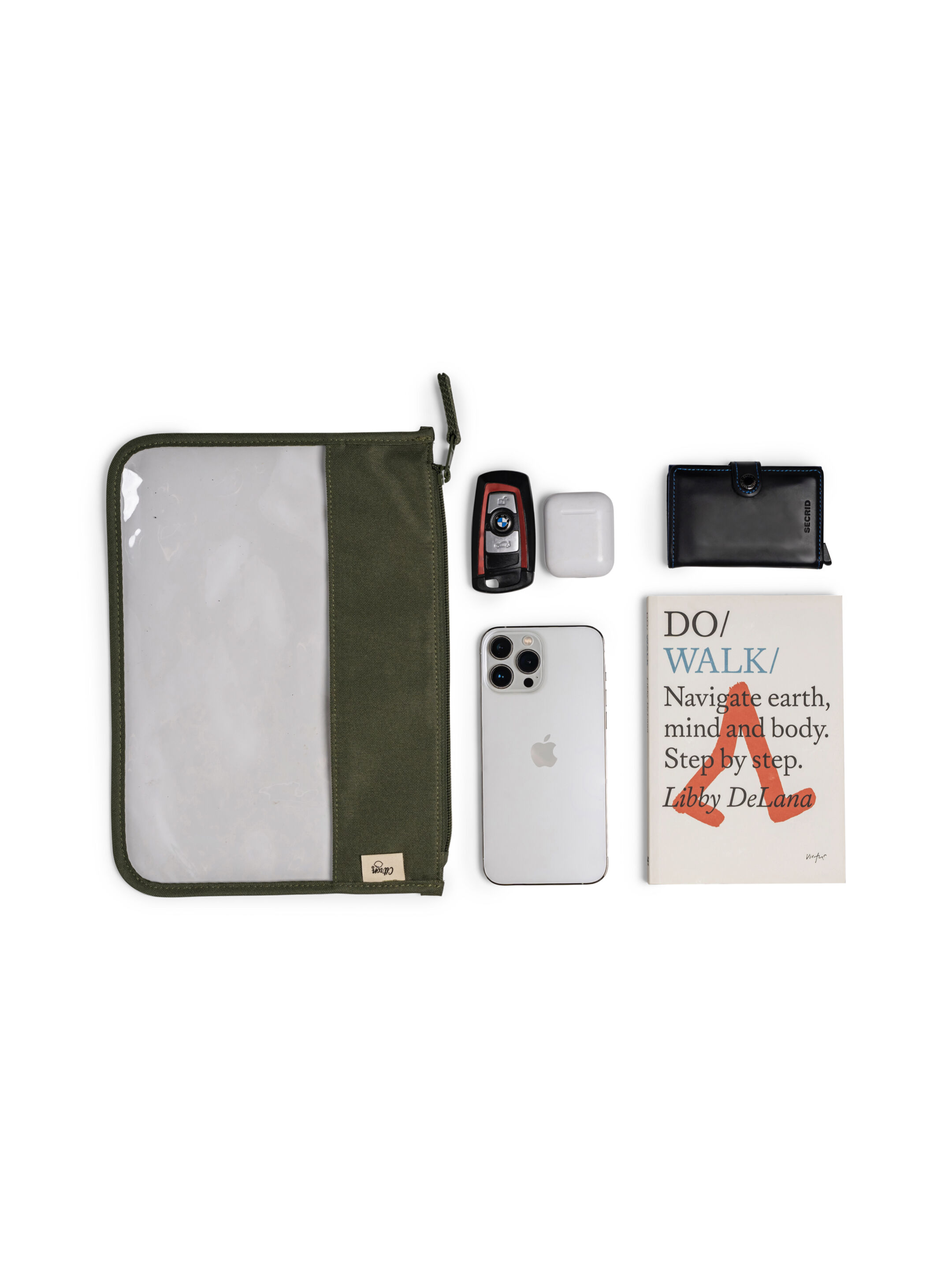 Clear Zipper Pouch Large - Green image number 3