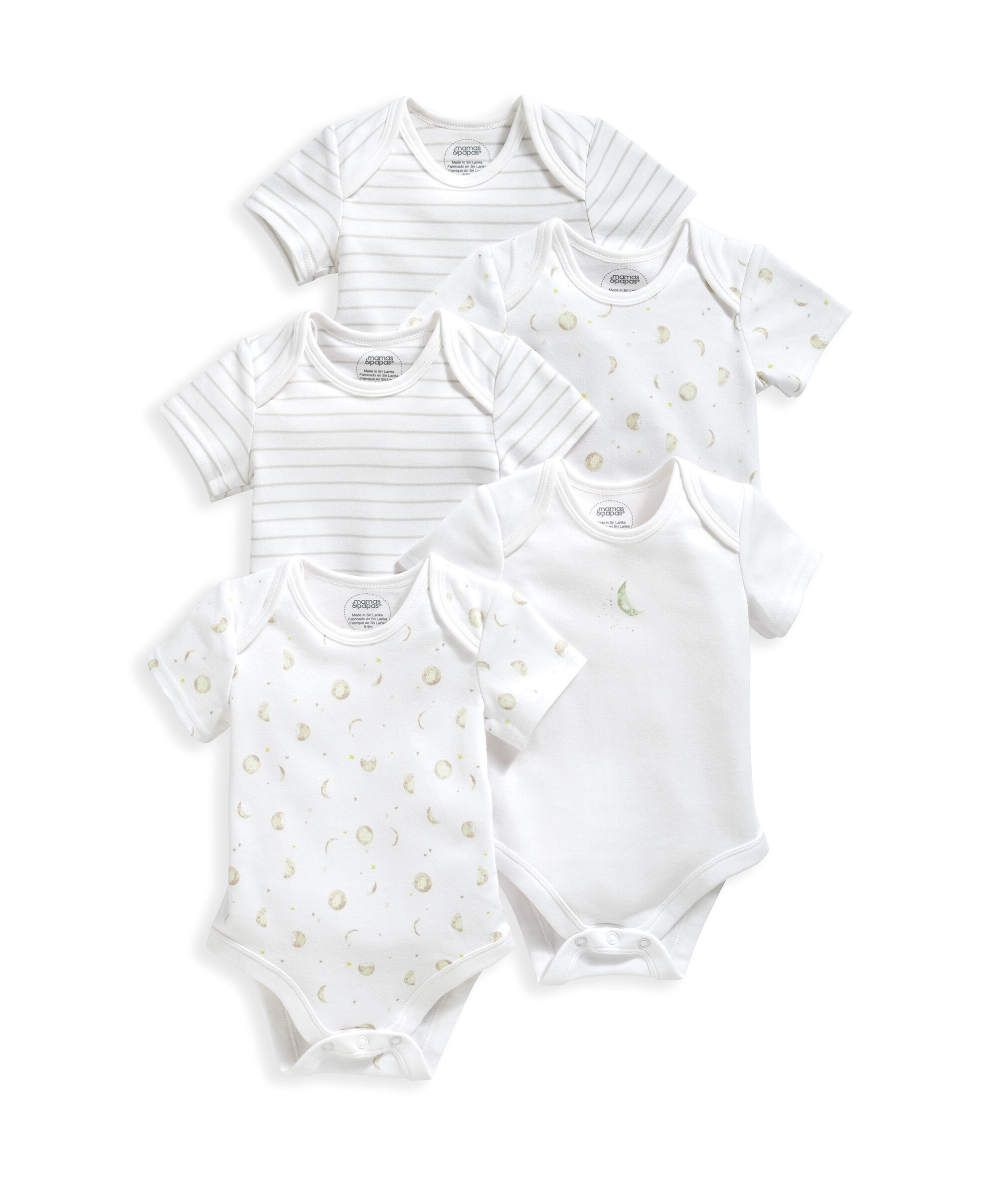 طقم لباس قطعة واحدة بنقشة نجوم - 5 قطع image number 2