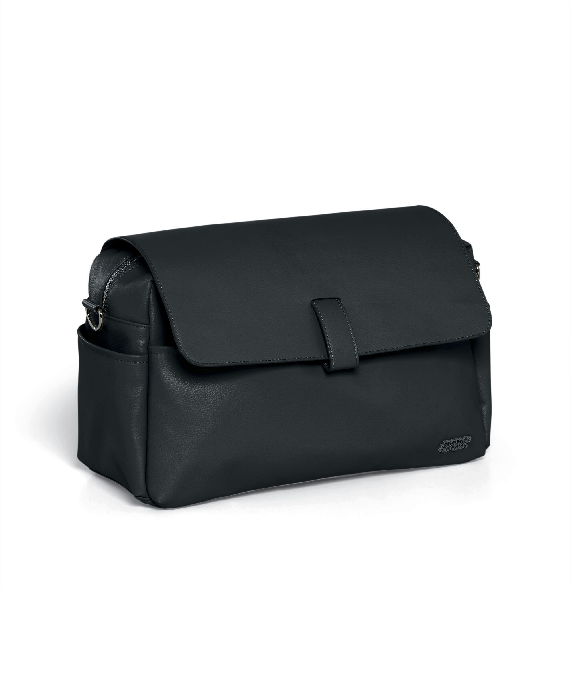 منظم لعربة الأطفال من جلد صديق للبيئة - أسود