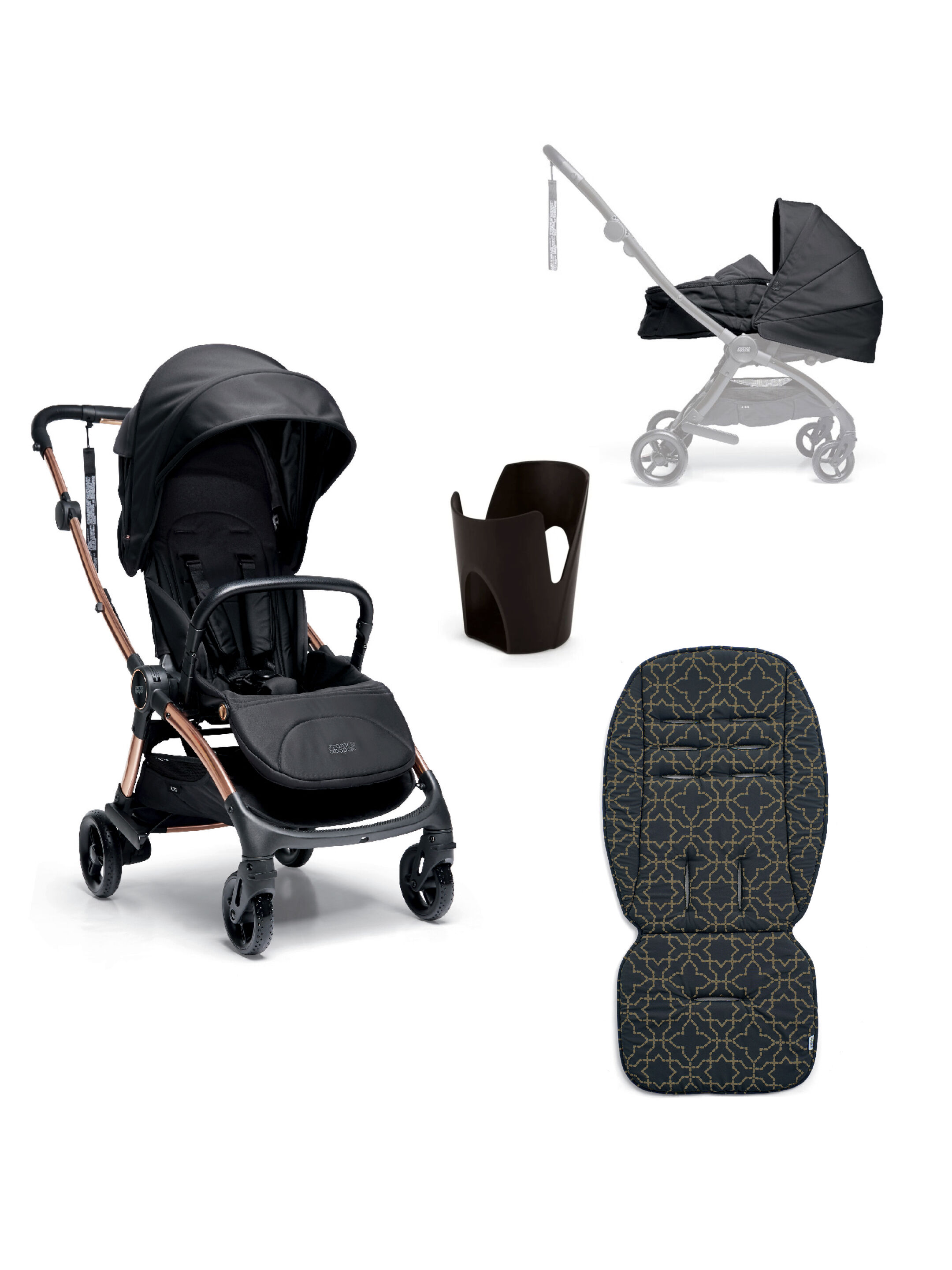 مجموعة مستلزمات أساسية من ايرو أسود وذهبي وردي - 4 قطع image number 1