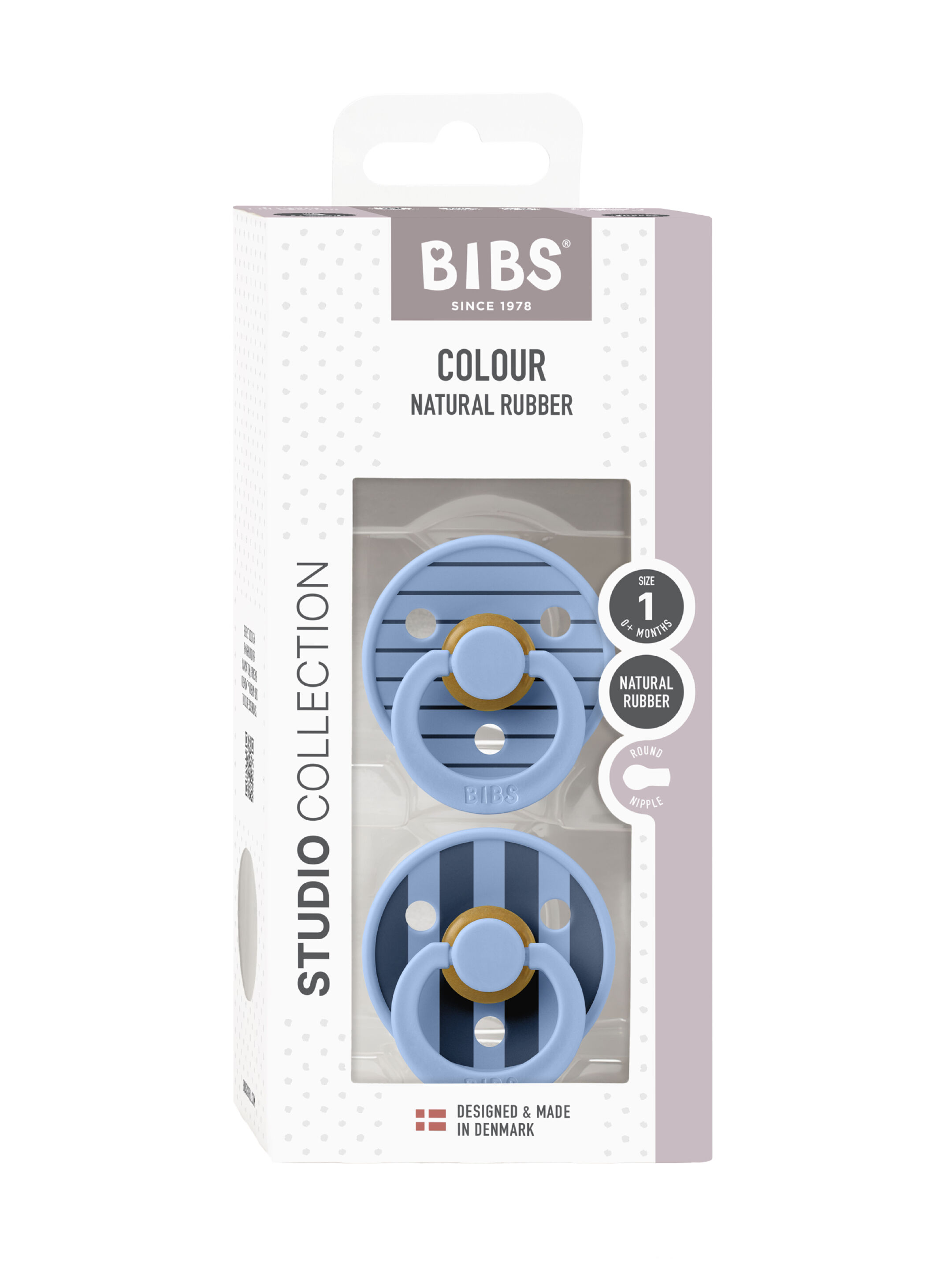 مجموعة لهايات بيبس كولور بين لاتكس مقاس 1 للأطفال منذ الولادة بلون أزرق فاتح متنوع - قطعتان image number 3