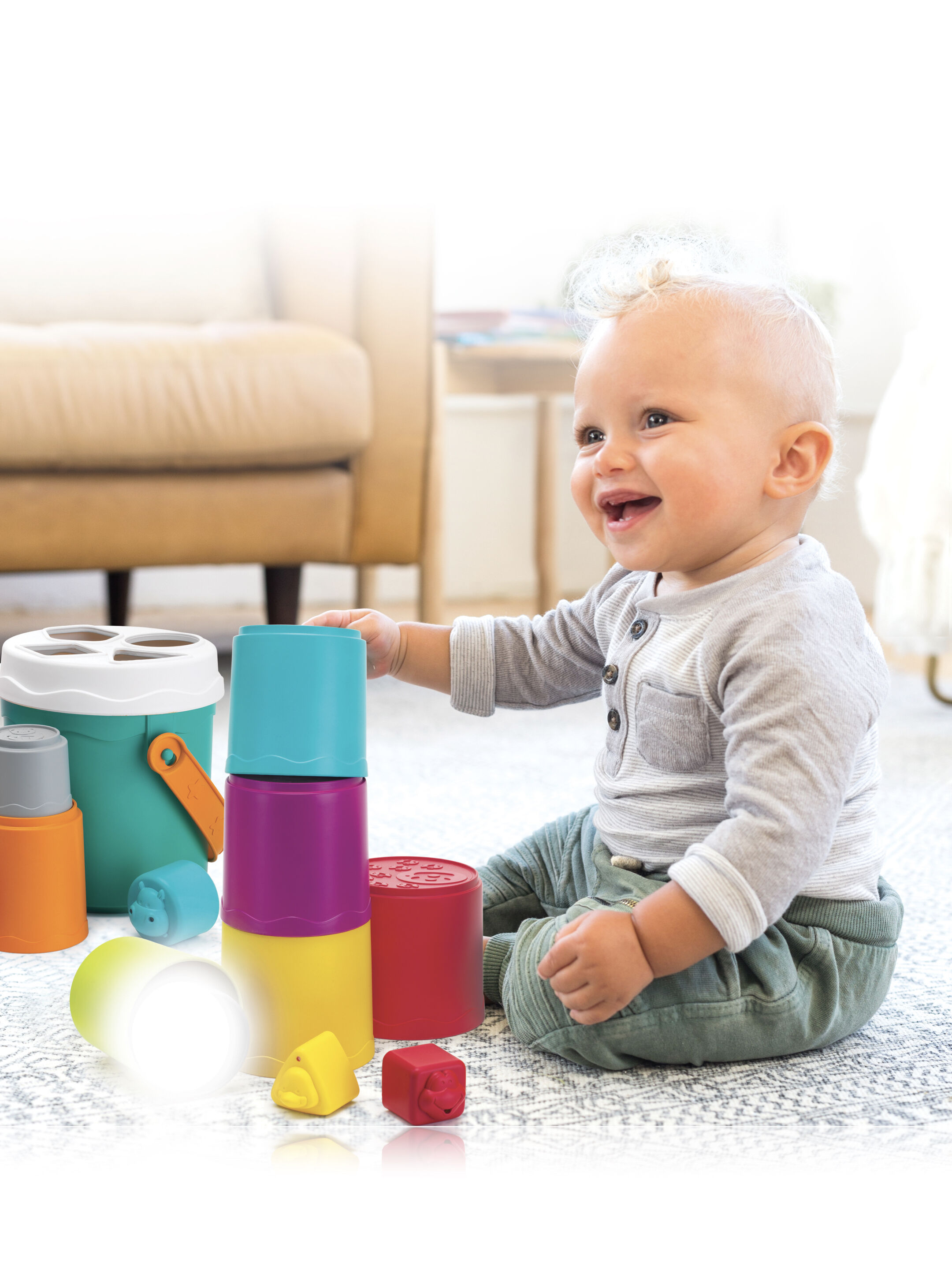 مجموعة أكواب الفرز والتكديس من إنفانتينو - 10 قطع image number 3