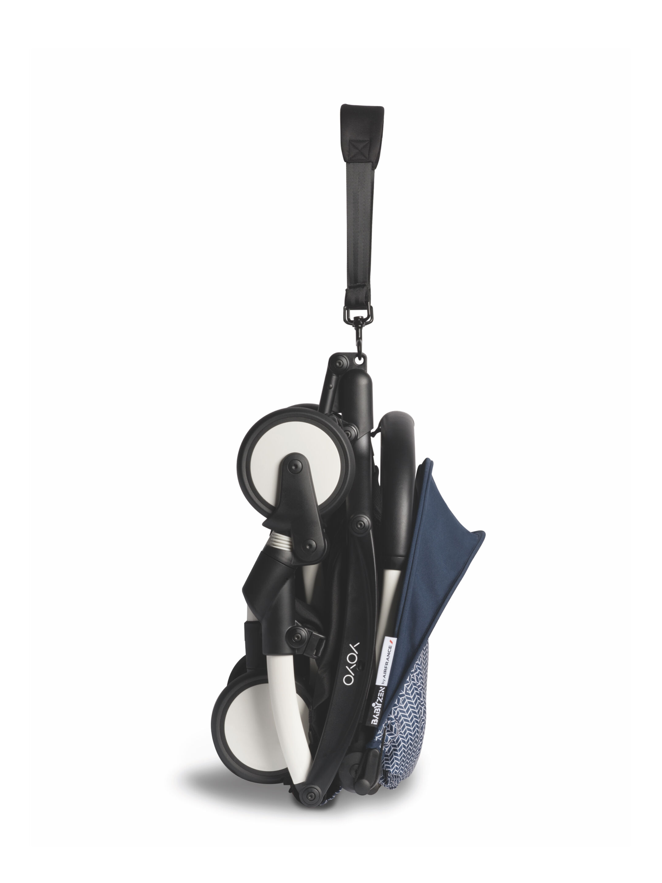 عربة أطفال بيبي زن يويو2 بهيكل أبيض ومجموعة مقعد عربة لعمر 6 شهور فأكثر أزرق image number 4