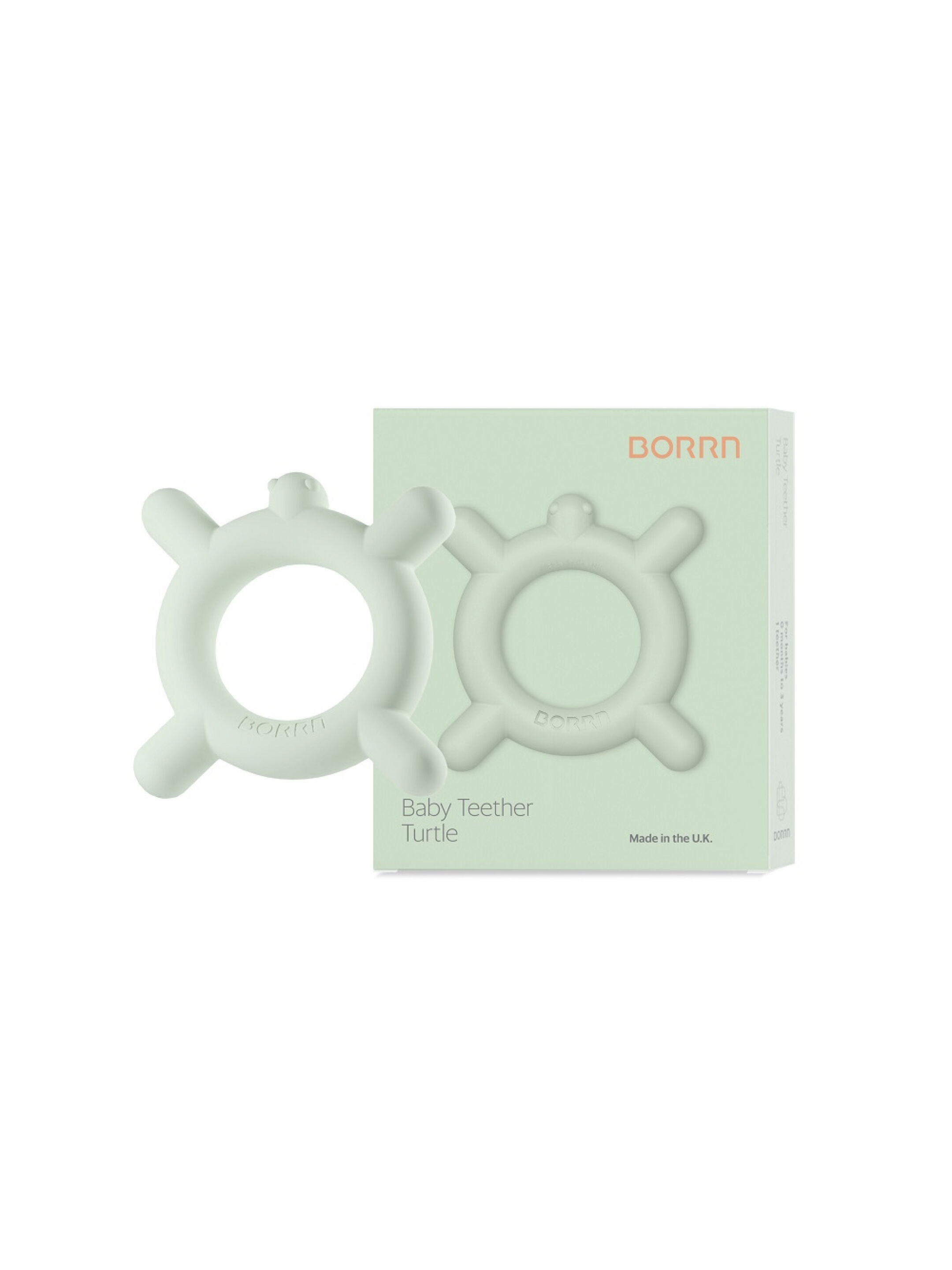 حلقة تسنين سيليكون خالية من مادة بيسفينول أ وغير سامة من بورن - تصميم سلحفاة image number 1