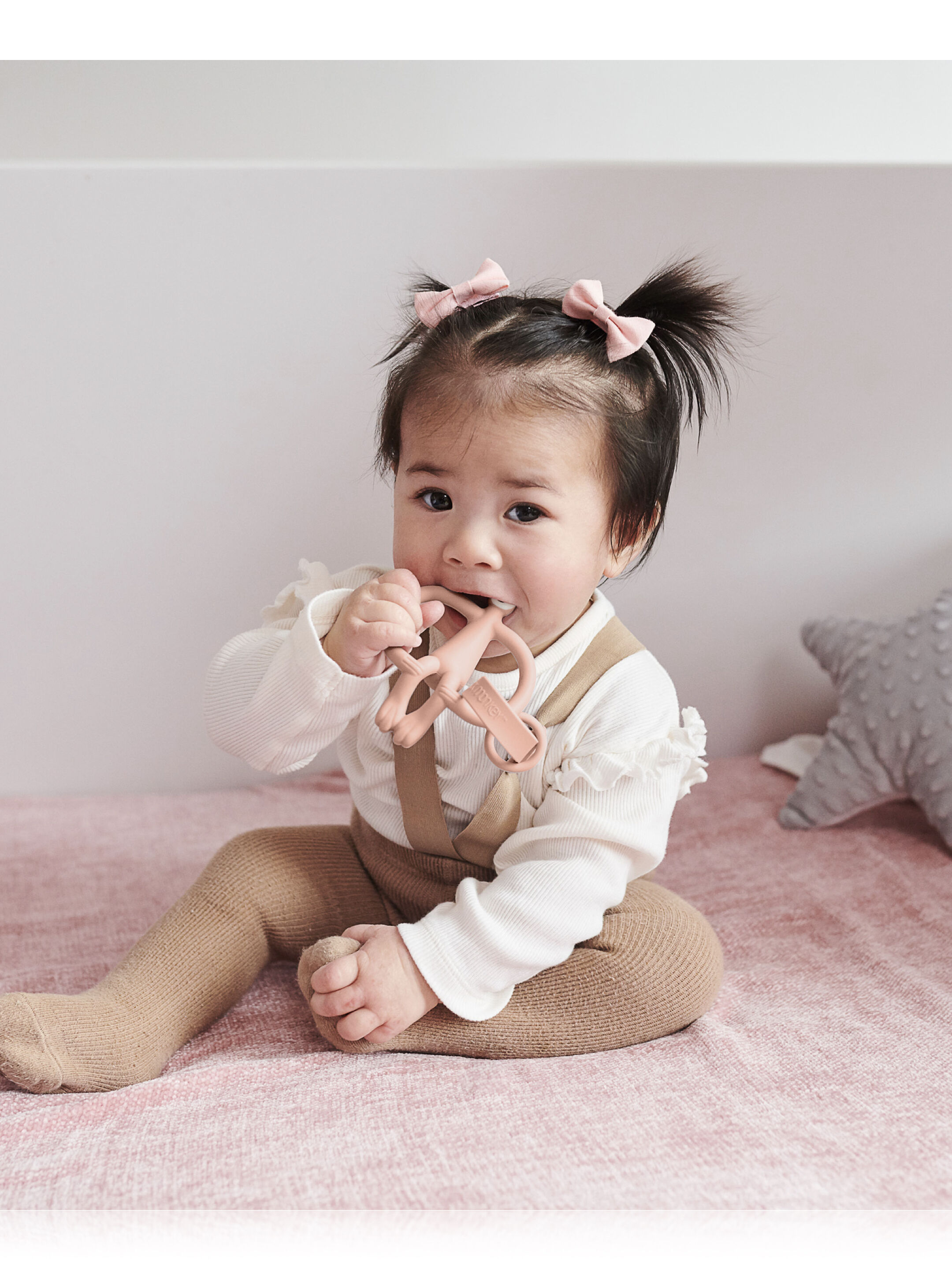 حلقة تسنين بتصميم قرد من ماتشستيك مونكي - وردي image number 2