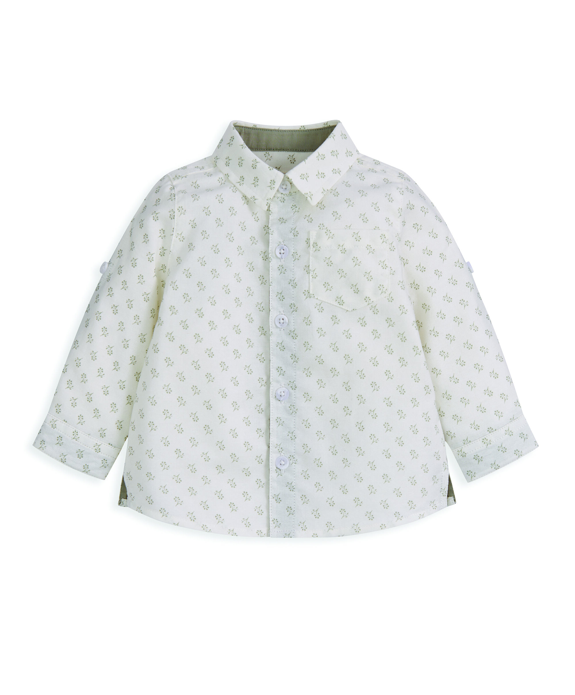 طقم بدلة مخططة بلون كاكي، قطعتين image number 3