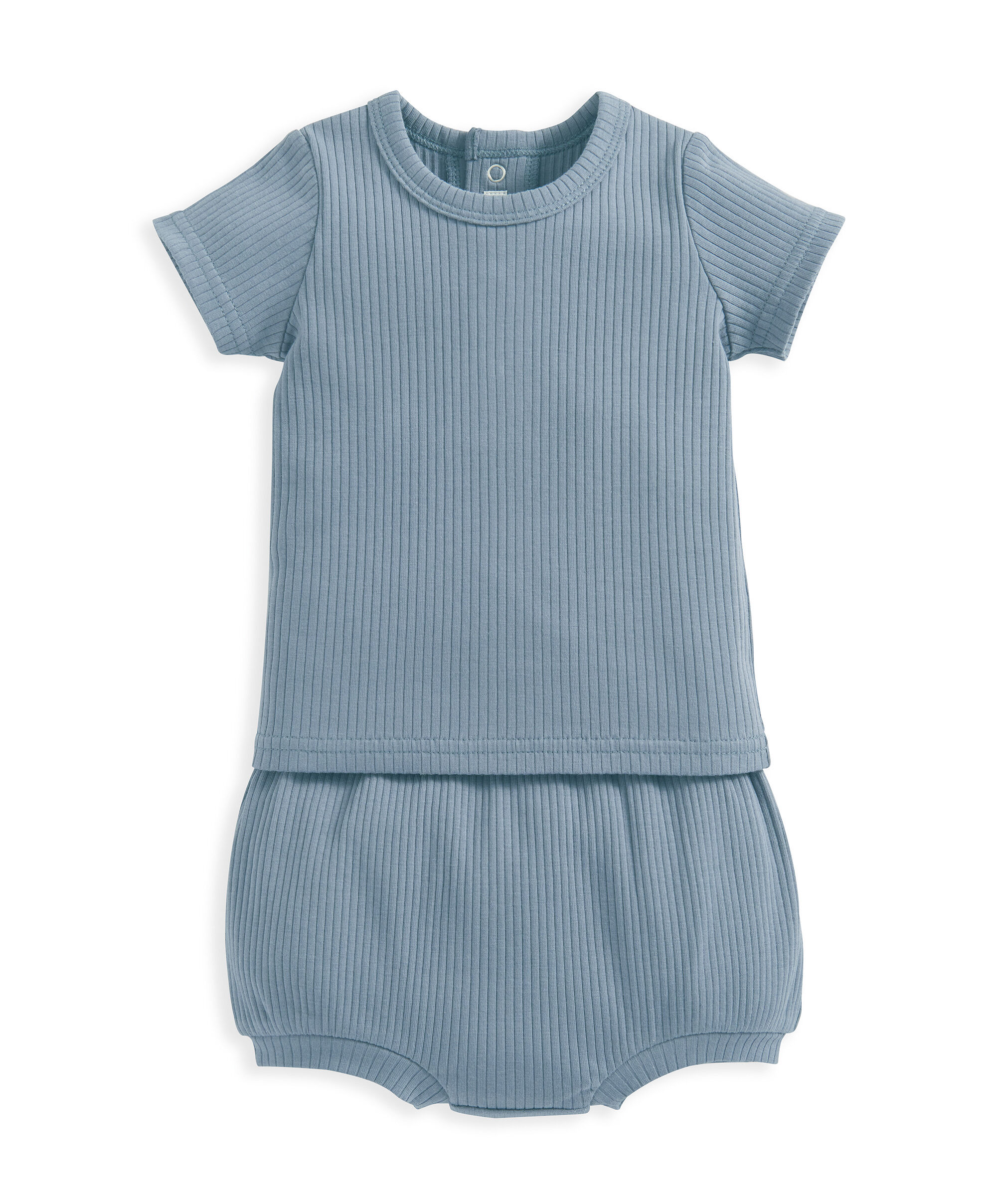 طقم شورت مضلع أزرق بترولي - قطعتان image number 2