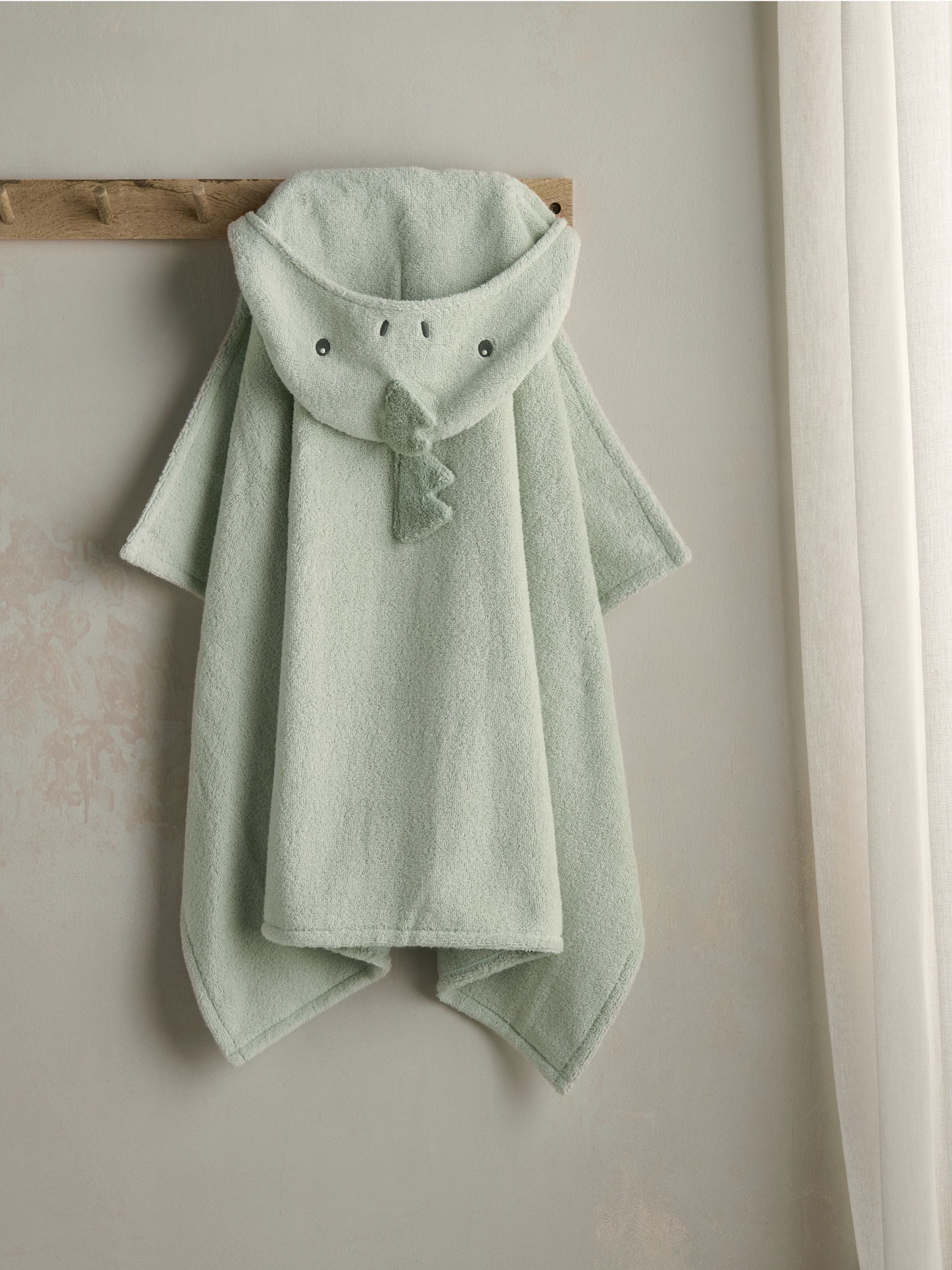 Bath Set - 2-Stage Bath with Dinosaur Hooded Towel, Rinser & Fine Silk image number 5