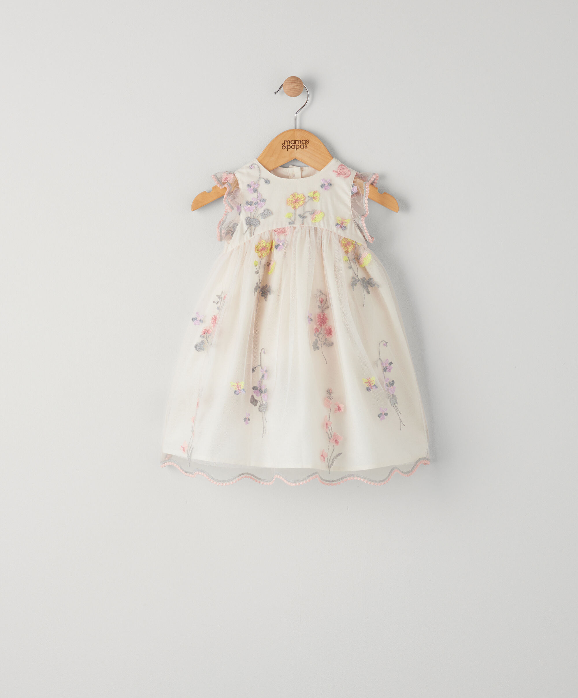 فستان مطرز بزهور image number 1