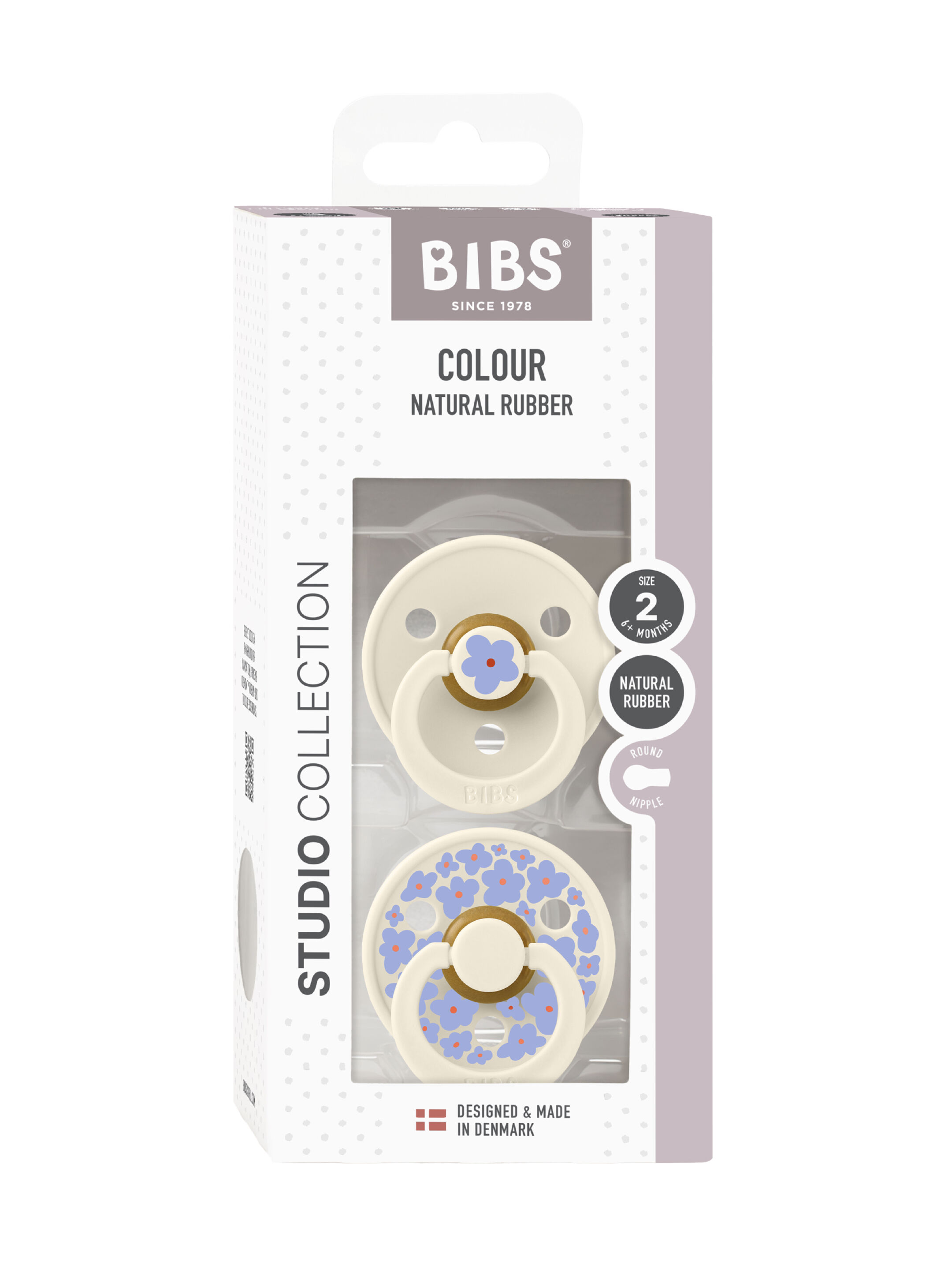 مجموعة لهايات بيبس كولور ديزي لاتكس مقاس 2 للأطفال من 6 شهور فأكثر بلون عاجي متنوع - قطعتان image number 3