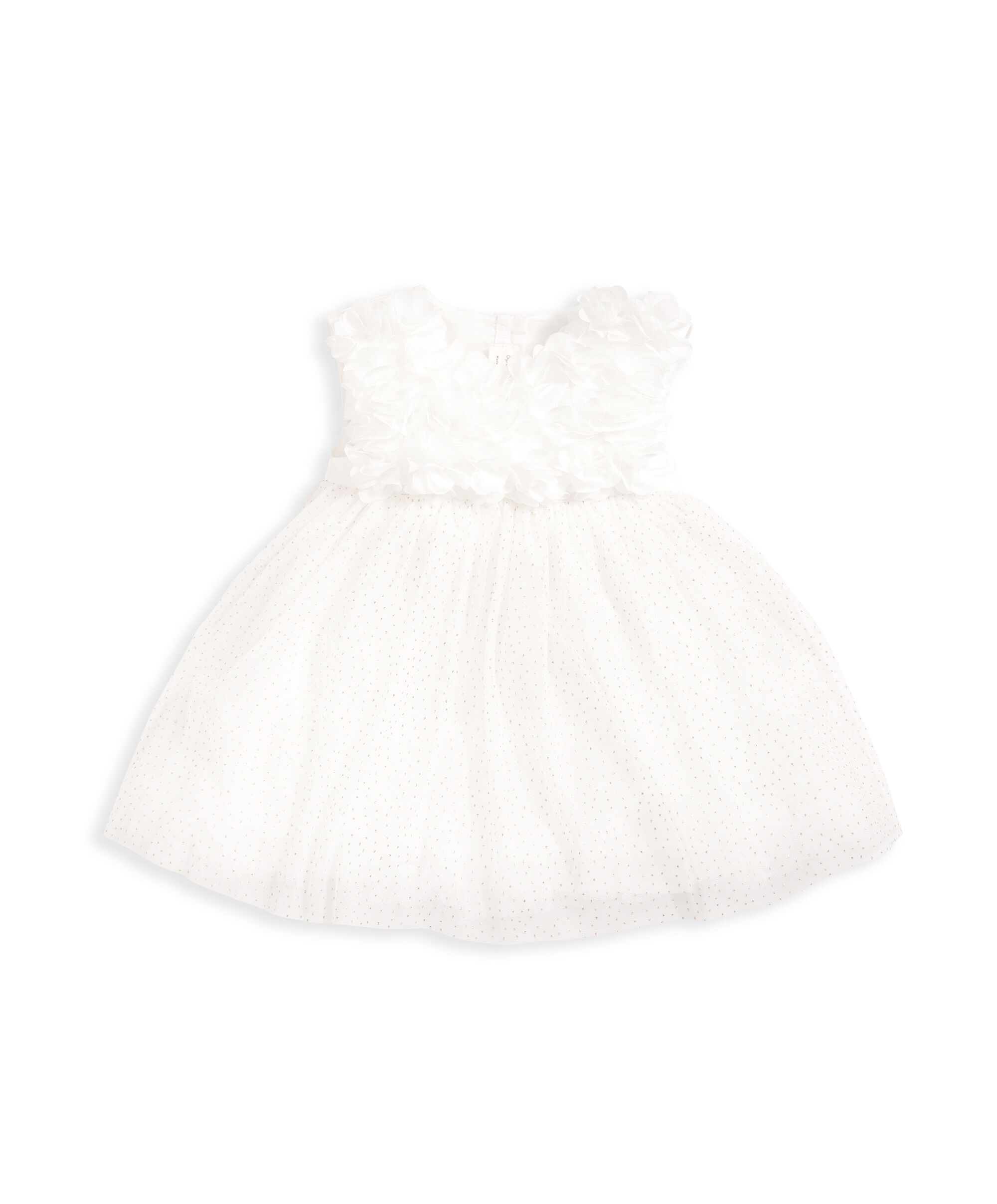 فستان مزين بزهور بارزة - أبيض image number 2
