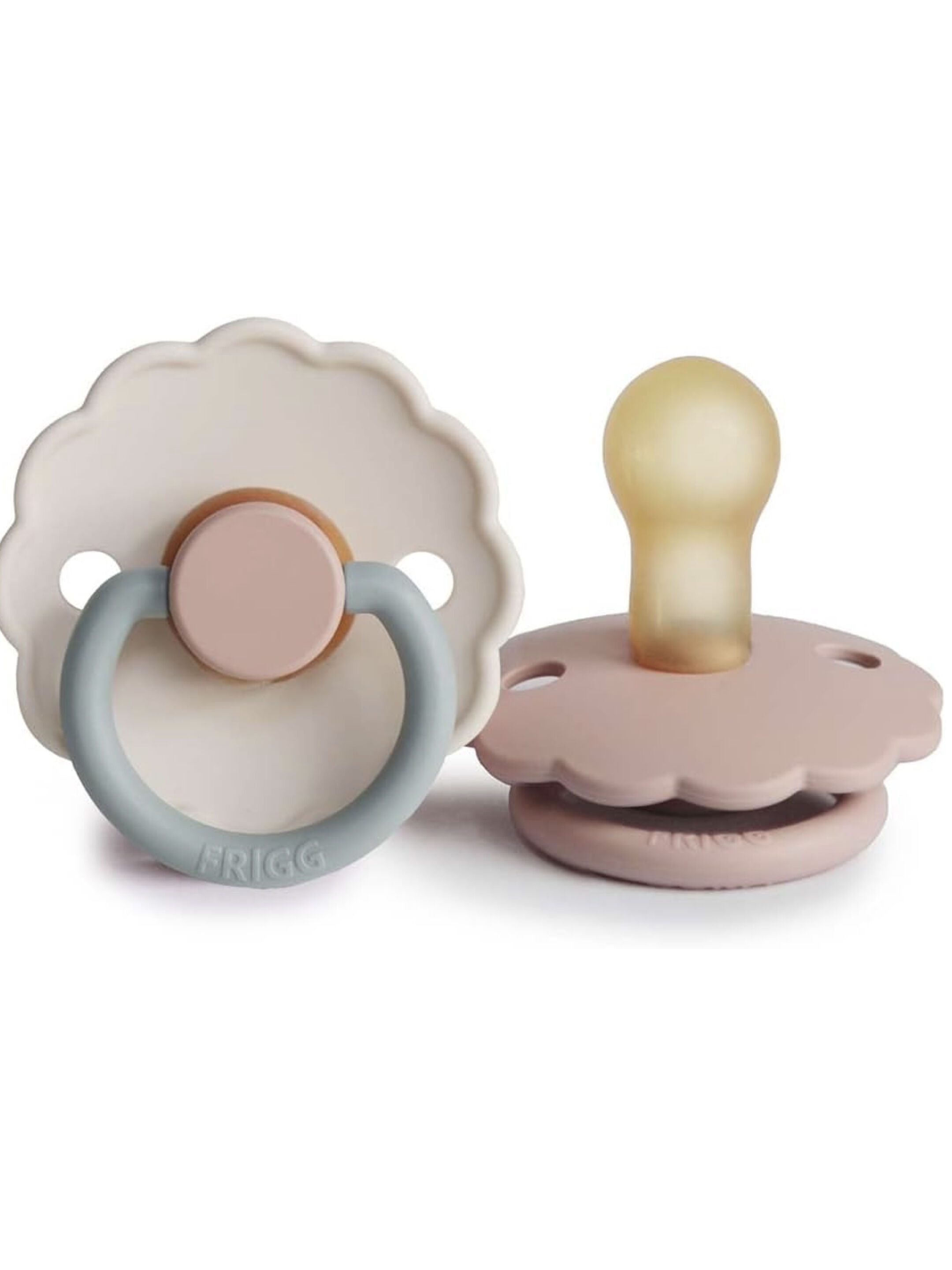 FRIGG Daisy Latex Baby Pacifier 0-6M 2-Pack Blush/Cotton Candy - Size 1 image number 1