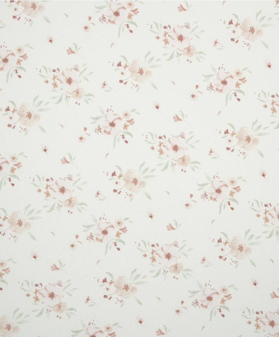 طقم شرشف مهد بحواف مطاطية ونقشة زهور- قطعتان image number 3