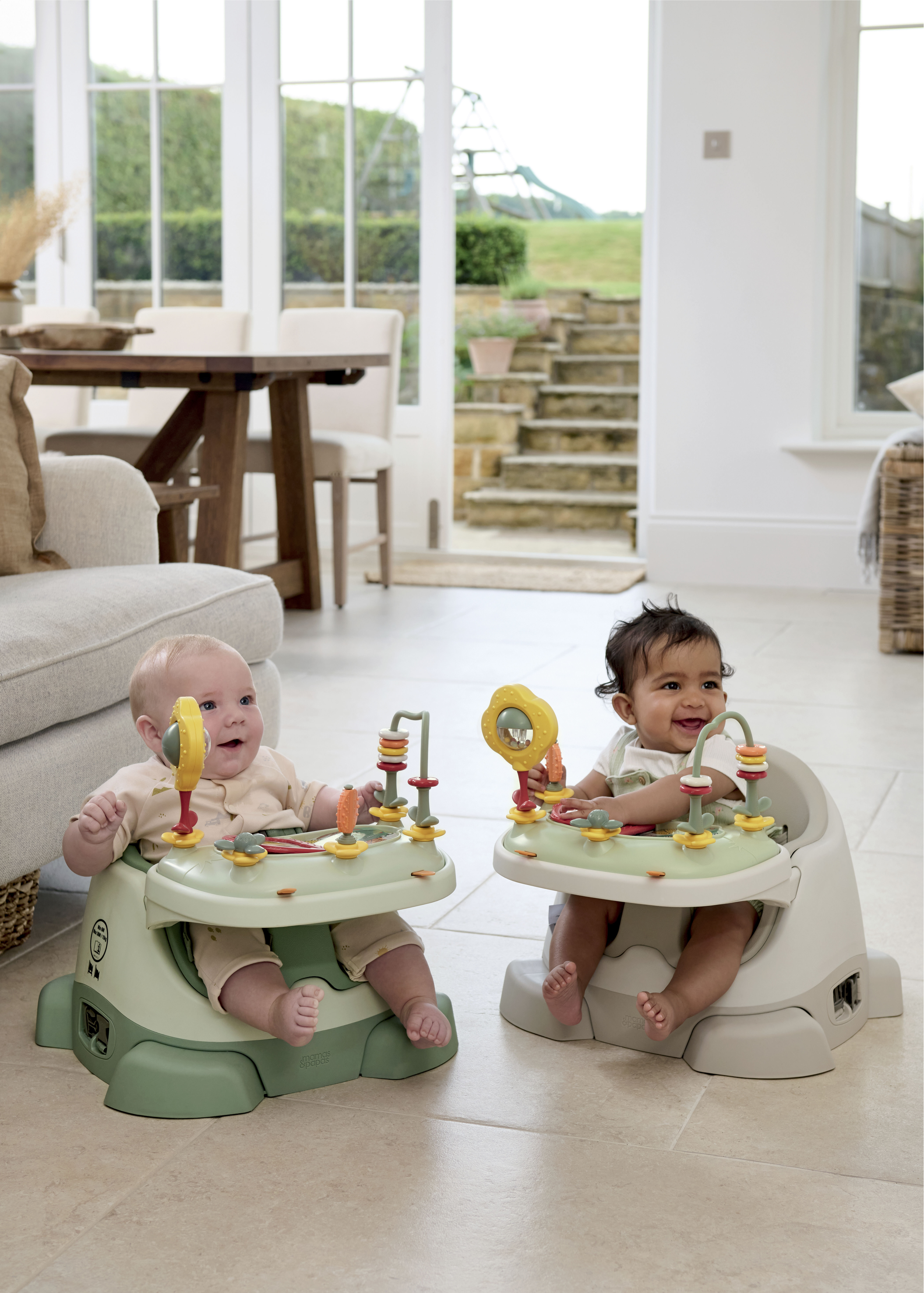 مقعد باغ داعم وأرضي 3 في 1 بصينية ألعاب - كلاي image number 4