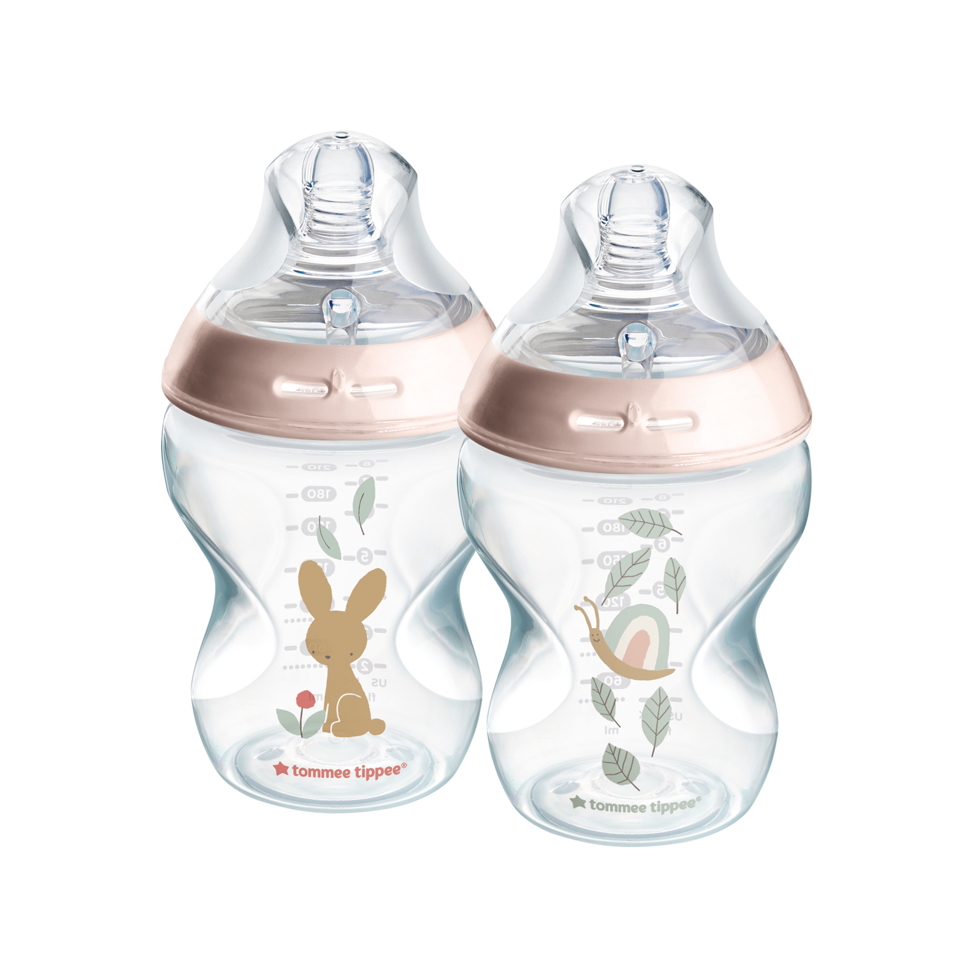 Tommee Tippee Natural Start 2X 260ml Bottles - Pink image number 1
