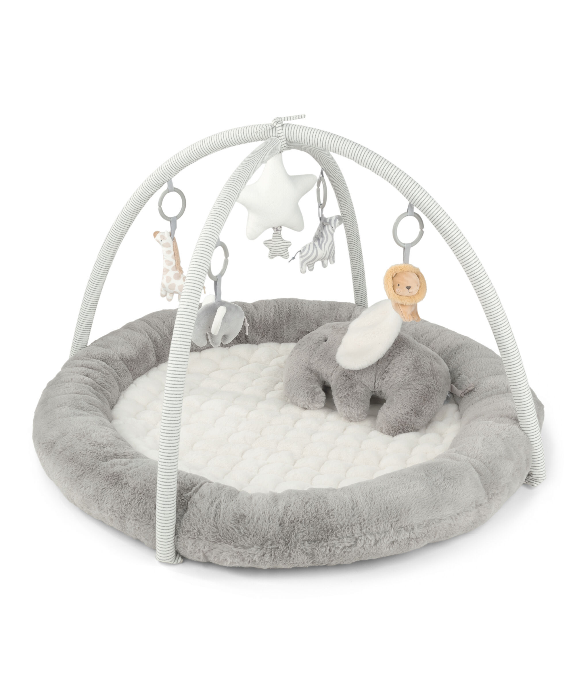 مجموعة مفرش لعب ويلكم تو ذا وورلد بتصميم فيل رمادي- 3 قطع image number 2