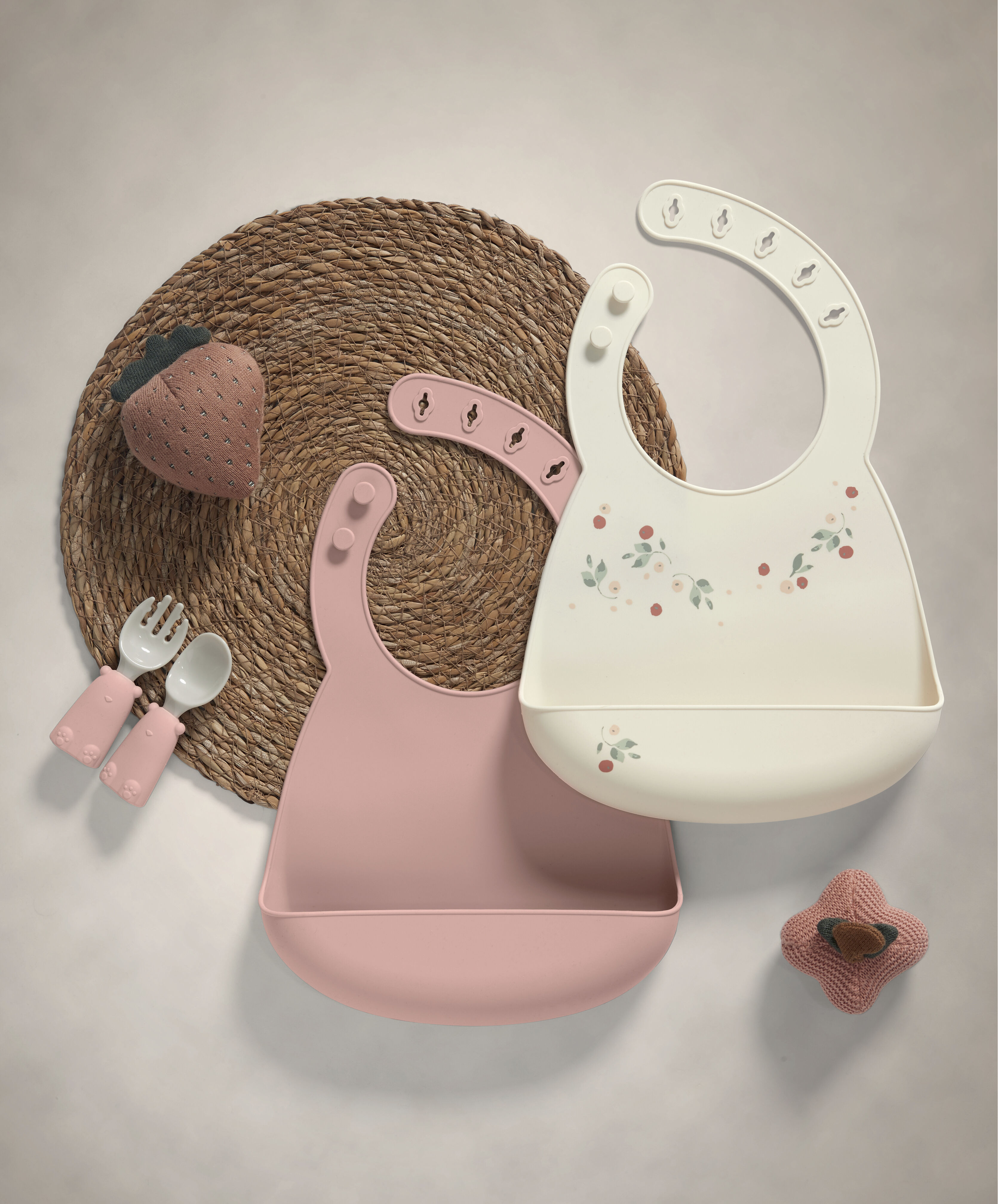 طقم صدريات سيليكون من قطعتين - نقشة زهور image number 1