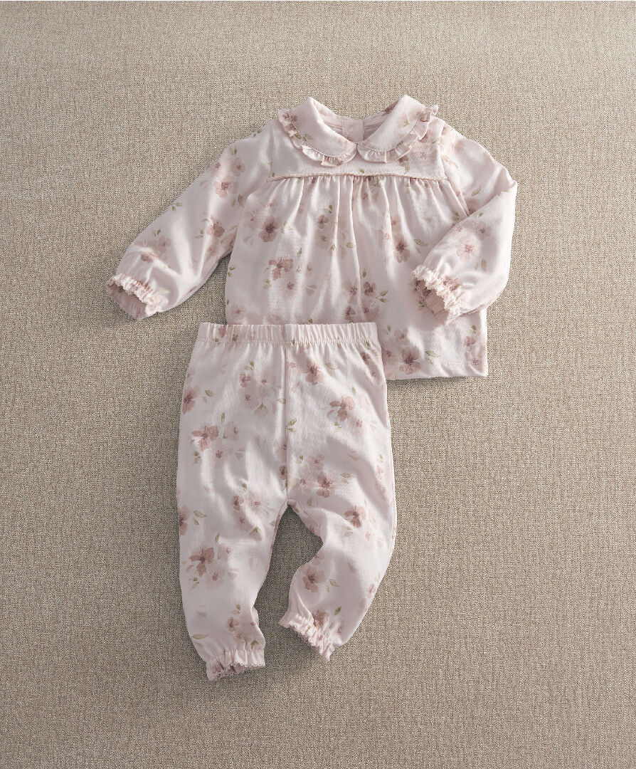 Jersey Watercolour Floral PJs image number 1