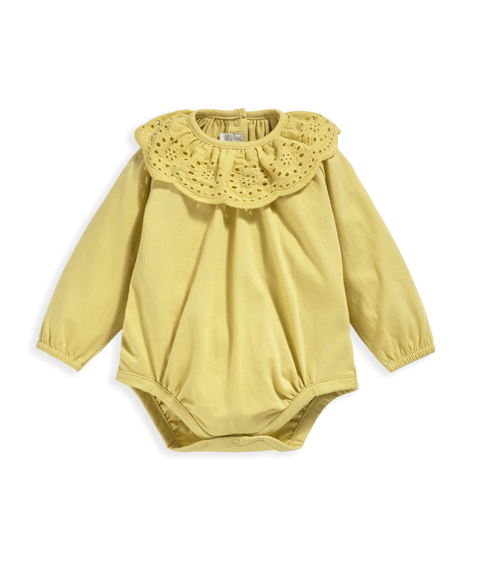 لباس قطعة واحدة بياقة - أصفر image number 2