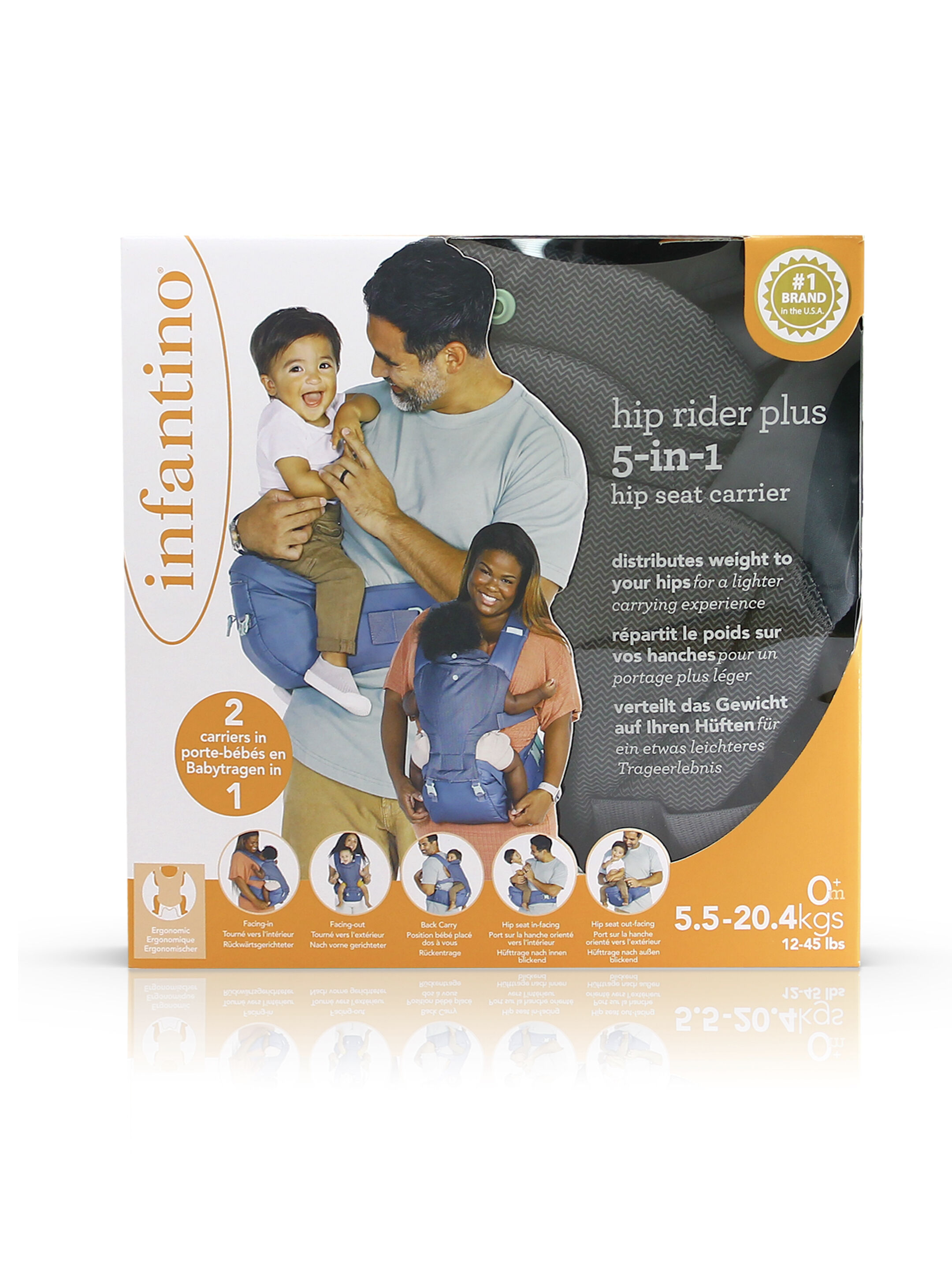 حمالة ومقعد الأطفال هيب رايدر 5 في 1 من إنفانتينو image number 6