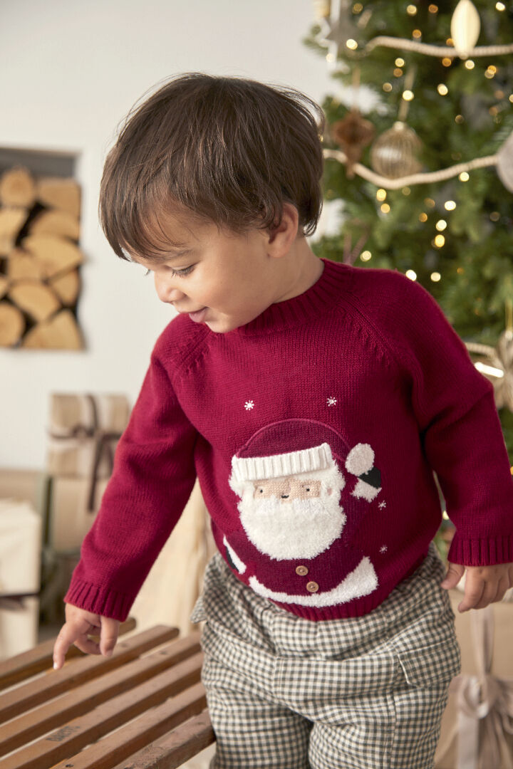 كنزة بنقشة سانتا للكريسماس