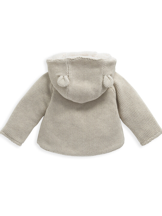 SAND KNITTED CARDIGAN NB:BEIGE:NEW image number 2