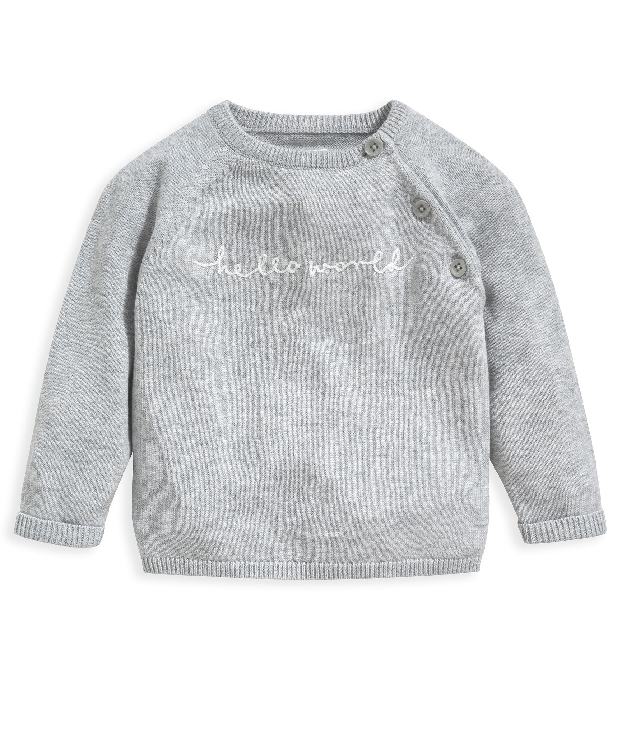 طقم بلوزة بعبارة Hello Worldوبنطال منسوج - قطعتان image number 5