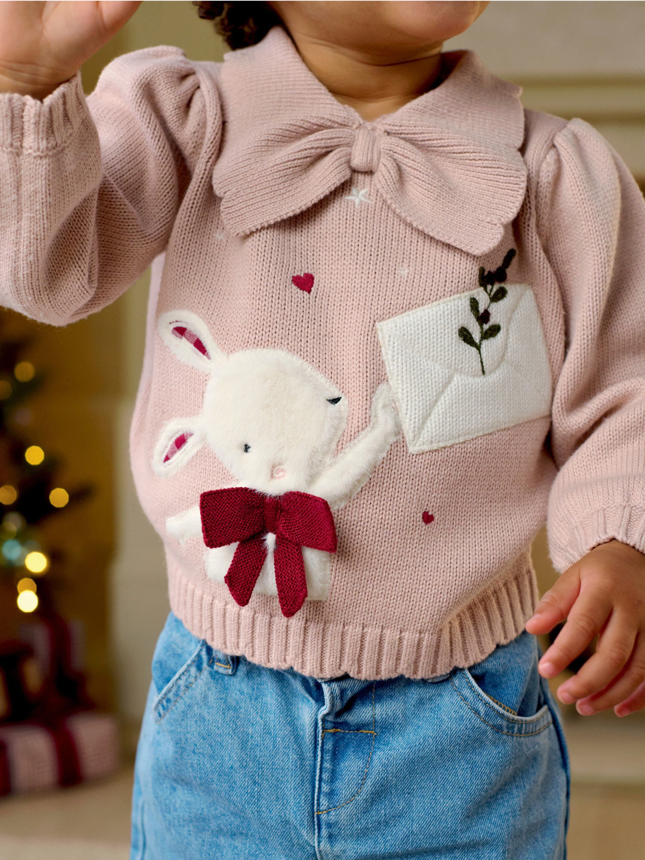 Knitted Bunny Jumper image number 6