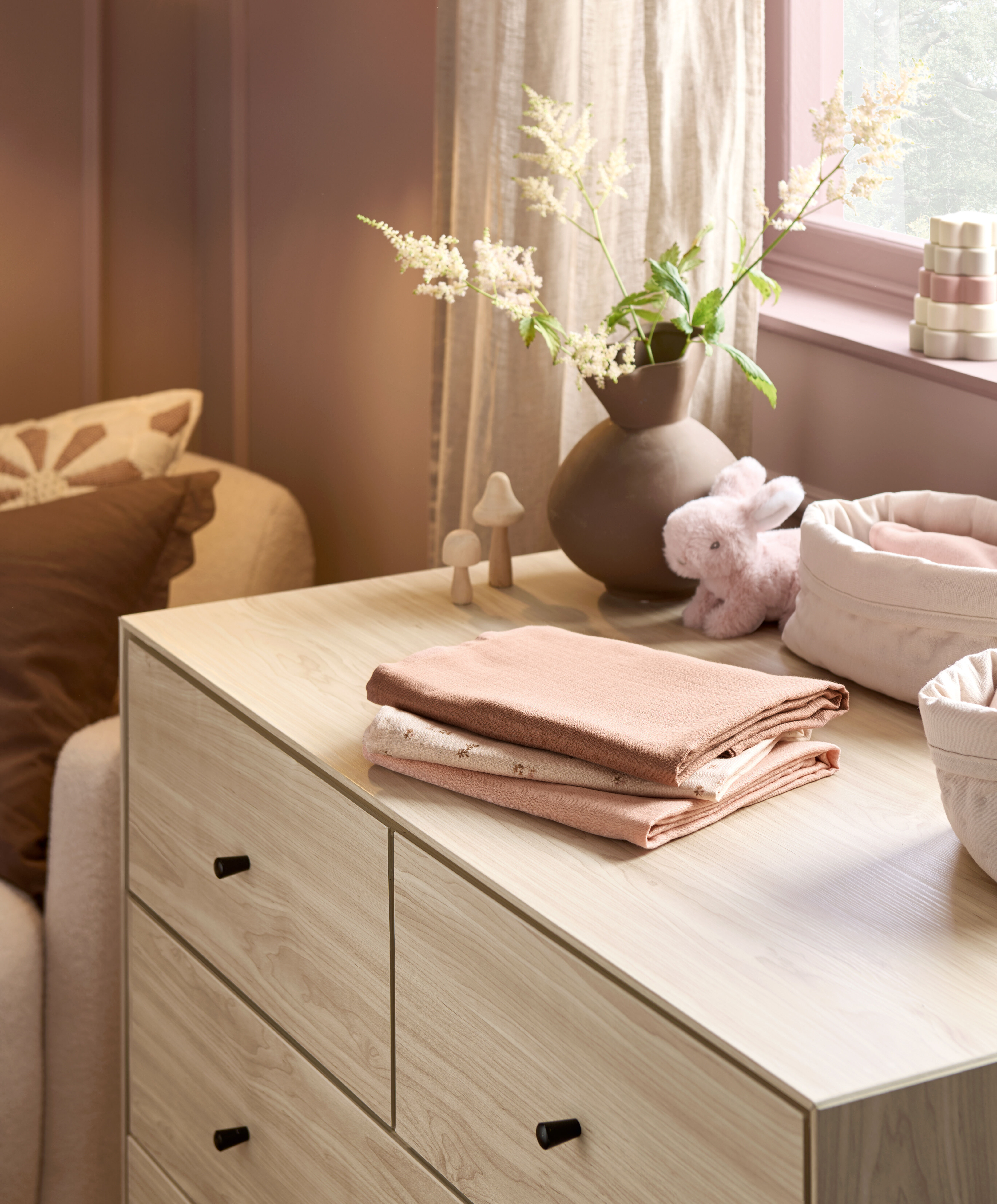 مجموعة مربعات موسلين - نقشة زهور image number 4