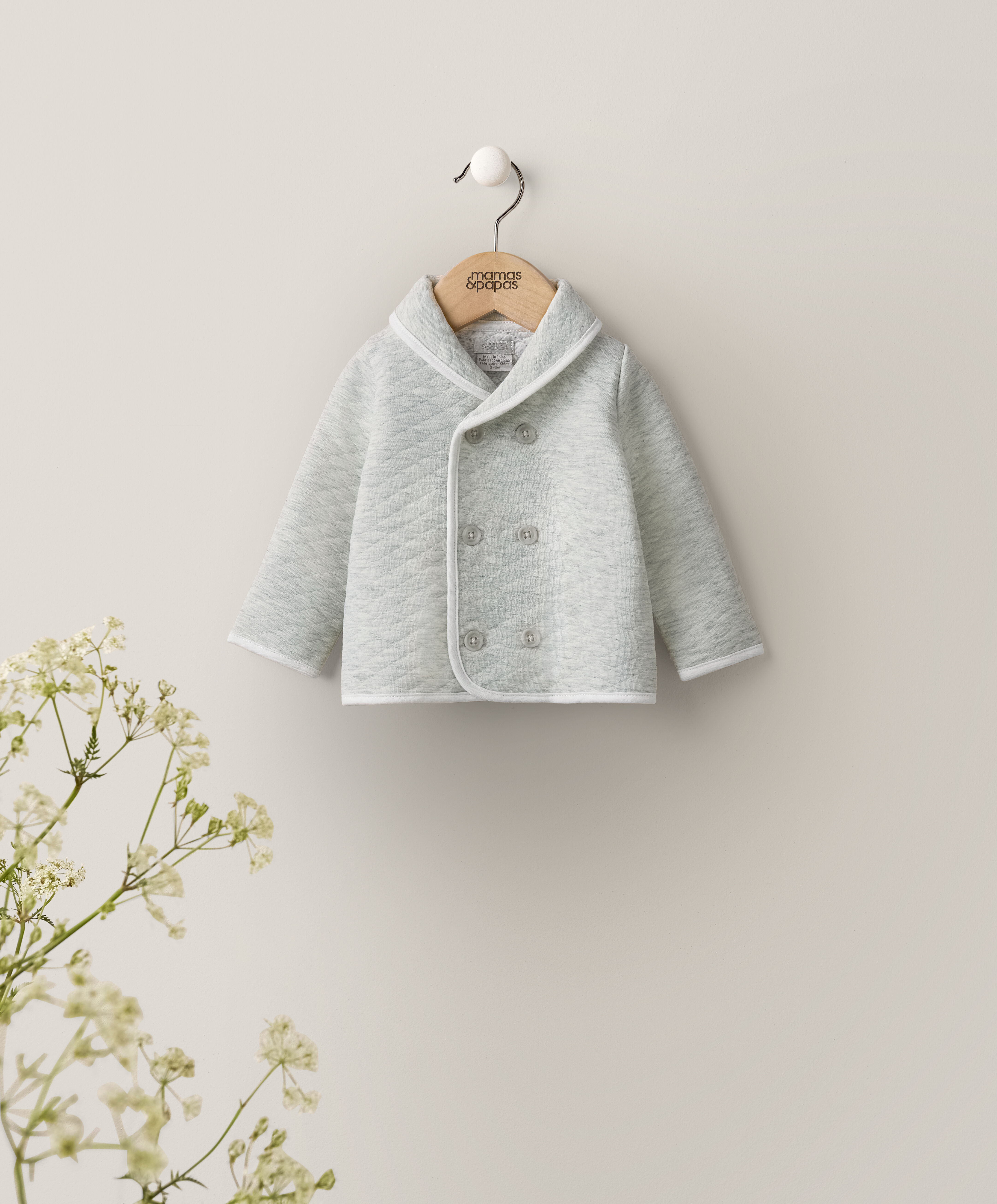 جاكيت بارز الملمس - رمادي image number 3