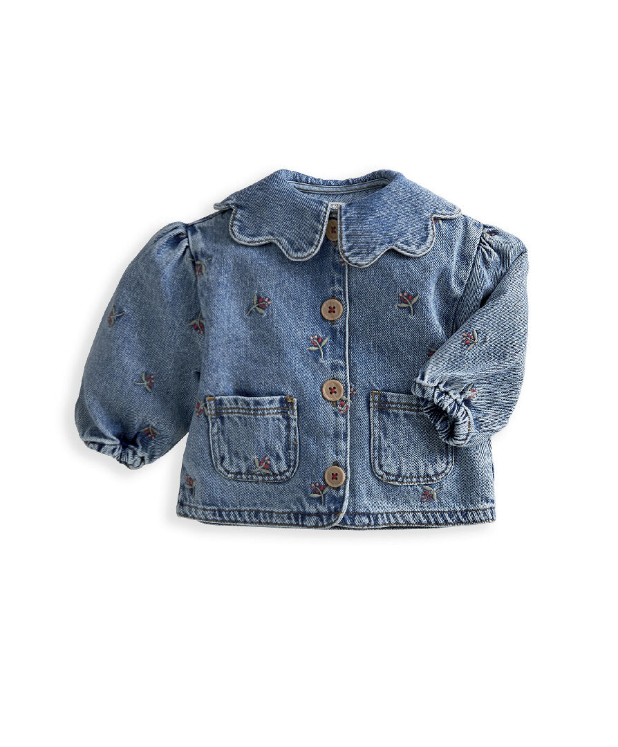 Embroidered Denim Jacket image number 3
