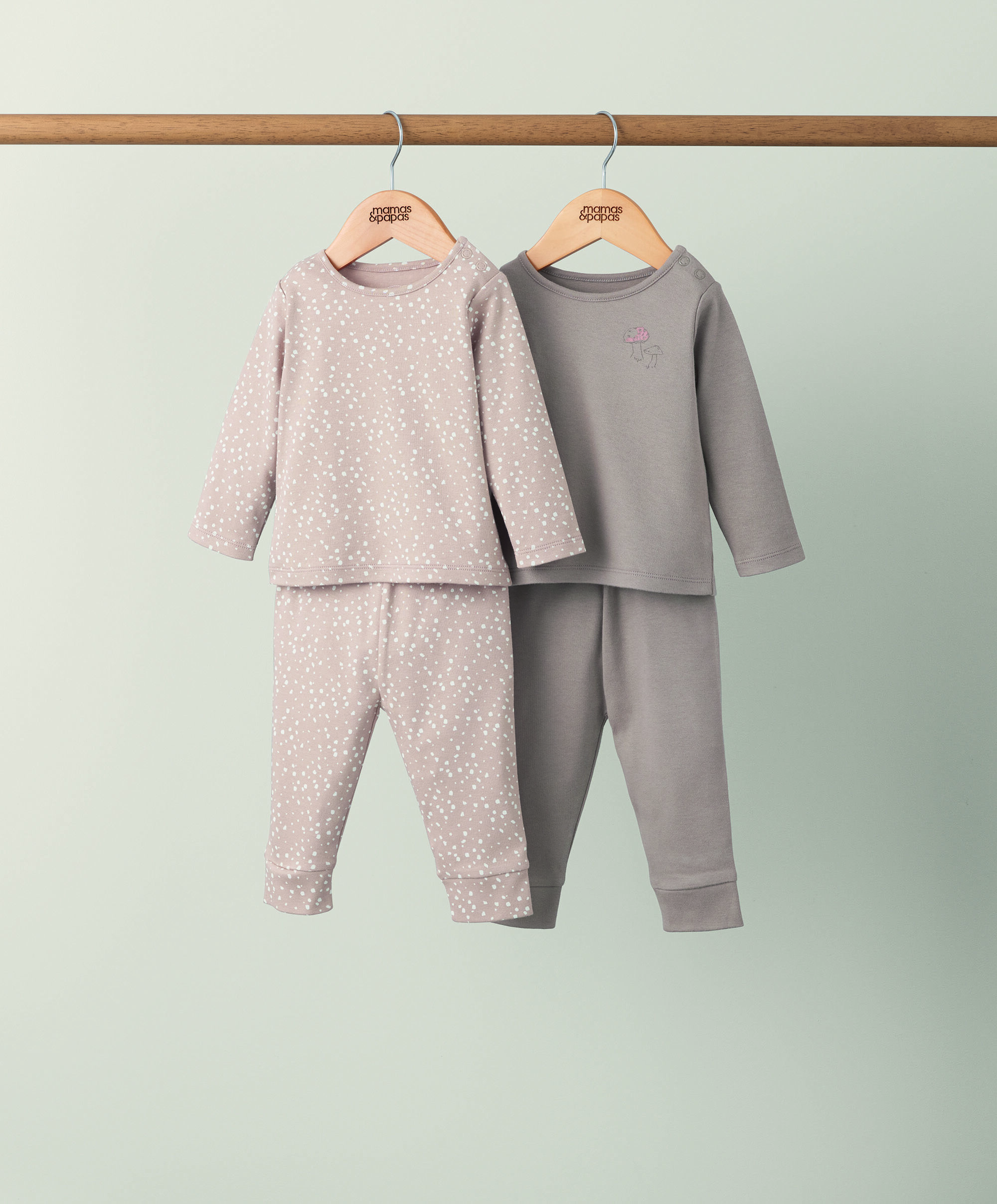 طقم بيجاما بنقشة فطر - قطعتان image number 1