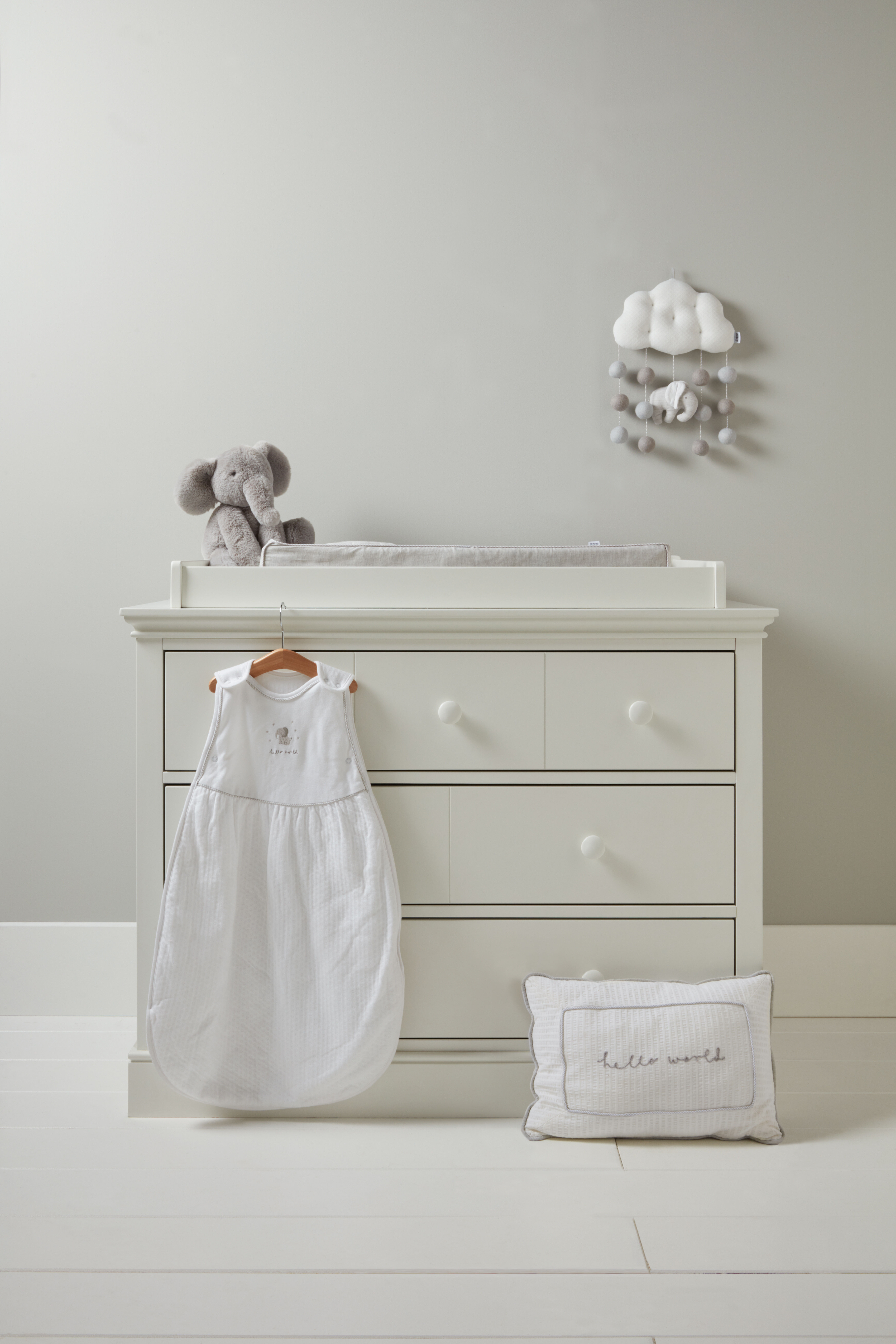 ألعاب مهد متحركة بموسيقى ويلكم تو ذا وورلد - رمادي image number 2