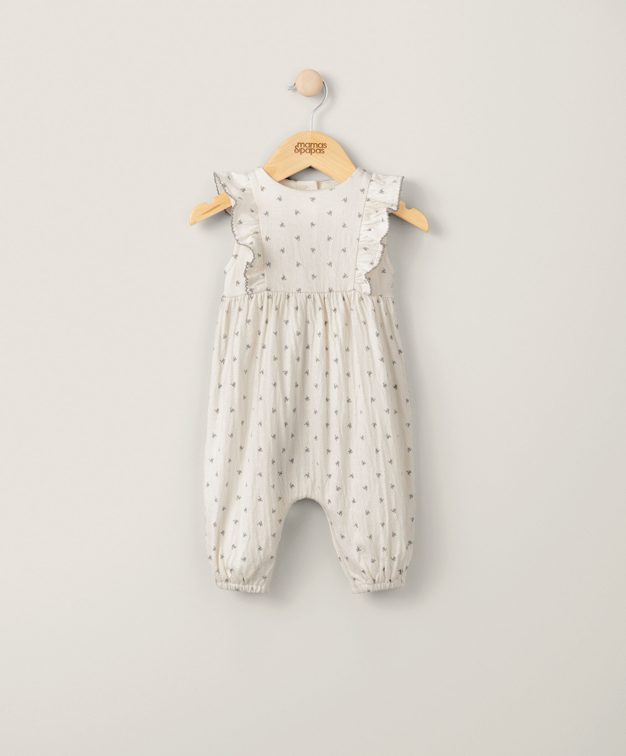 رومبر بكشكش ونقشة زهور - أزرق image number 1