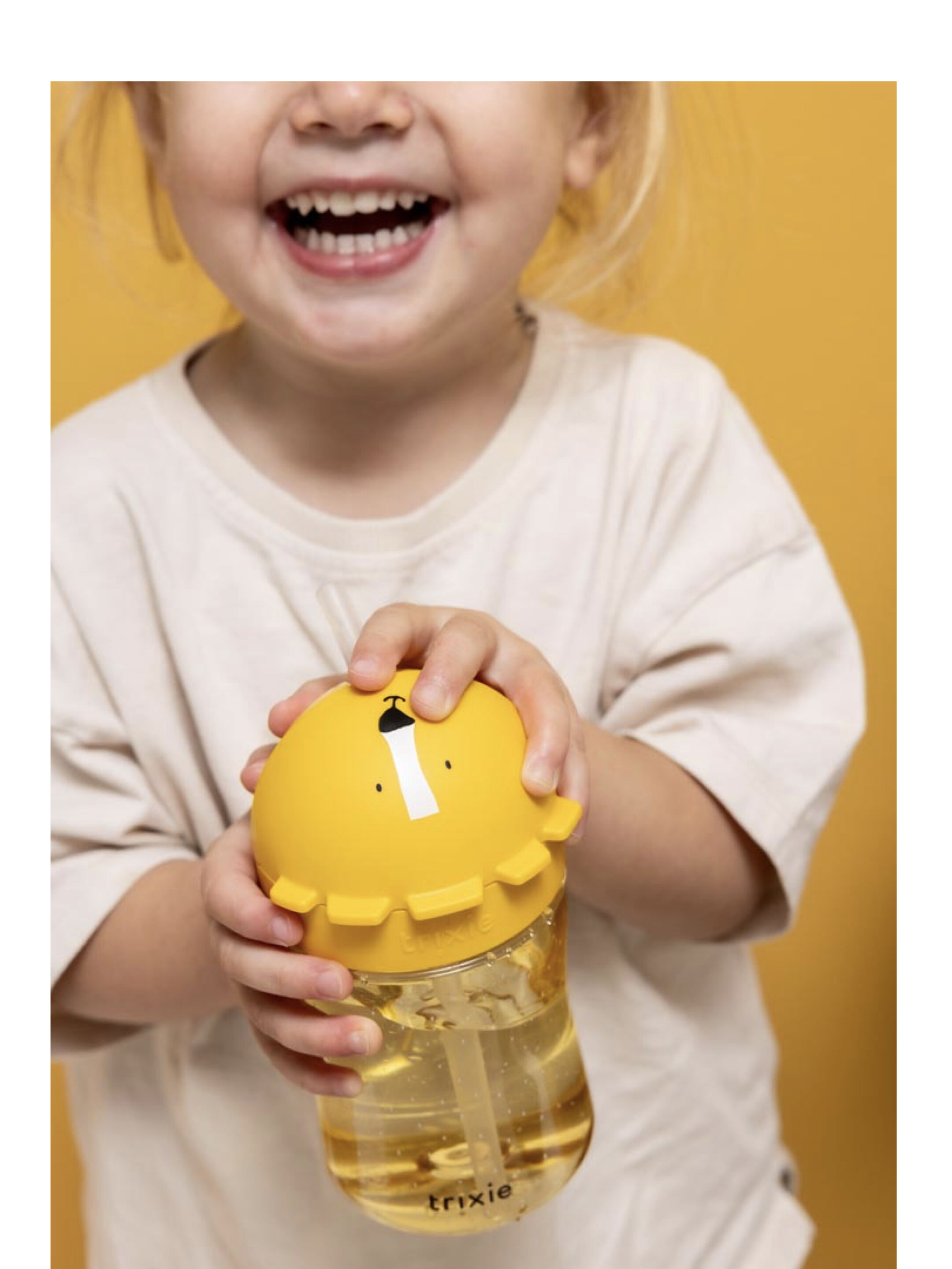 Trixie Tritan&trade; Spill Proof Straw Bottle - 300ml - Mr. Lion image number 5