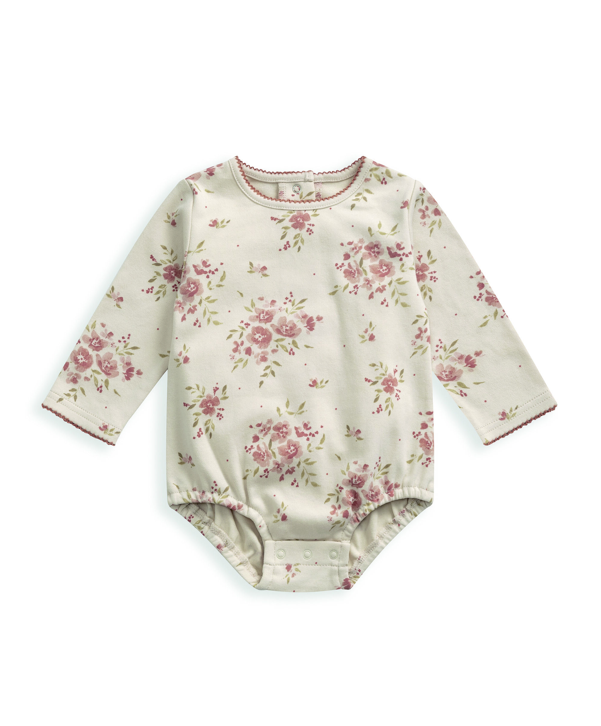 طقم لباس قطعة واحدة بنقشة زهور وفستان مضلع - قطعتان image number 4