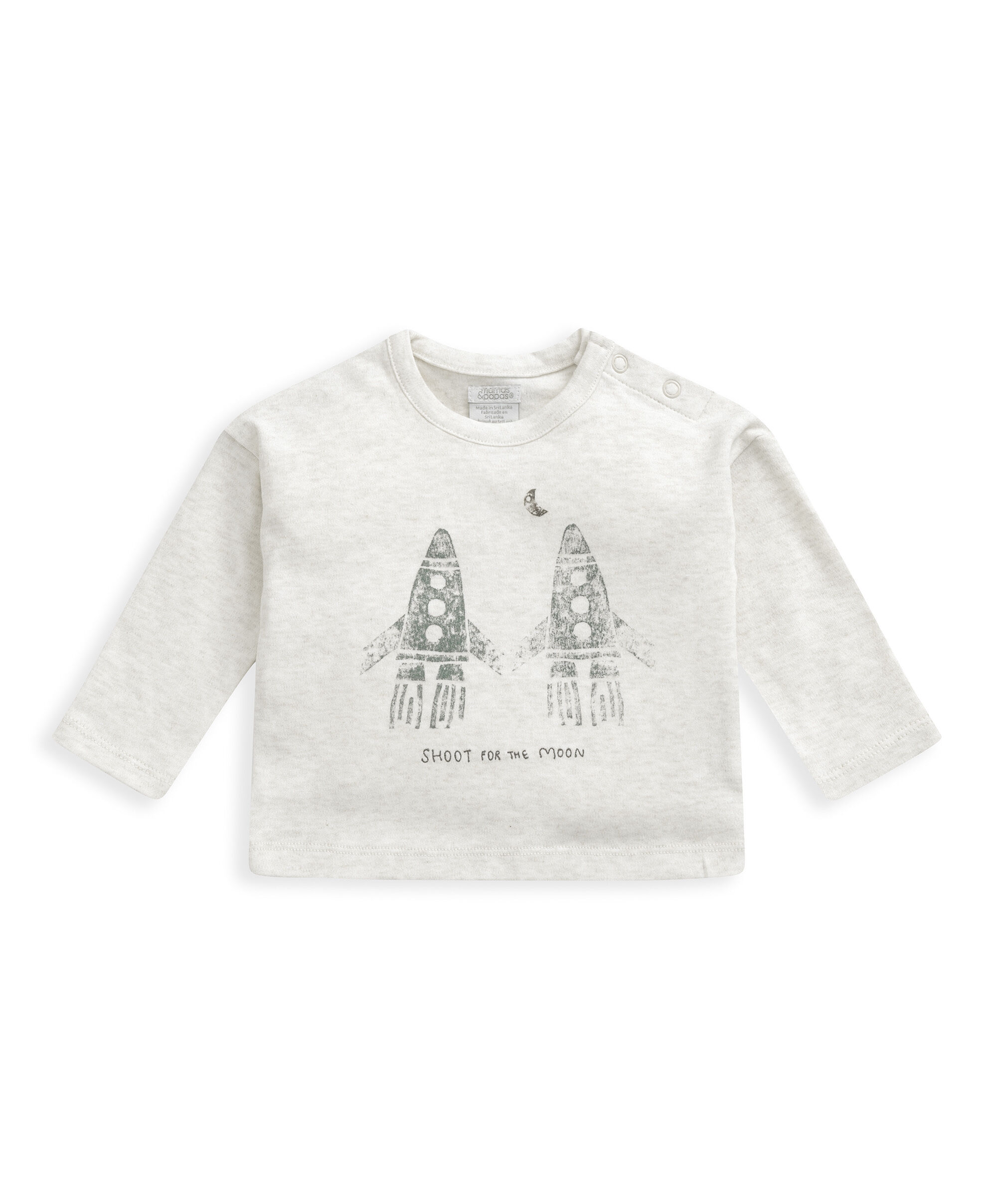 تي شيرت بأكمام طويلة وطبعة صاروخ image number 2