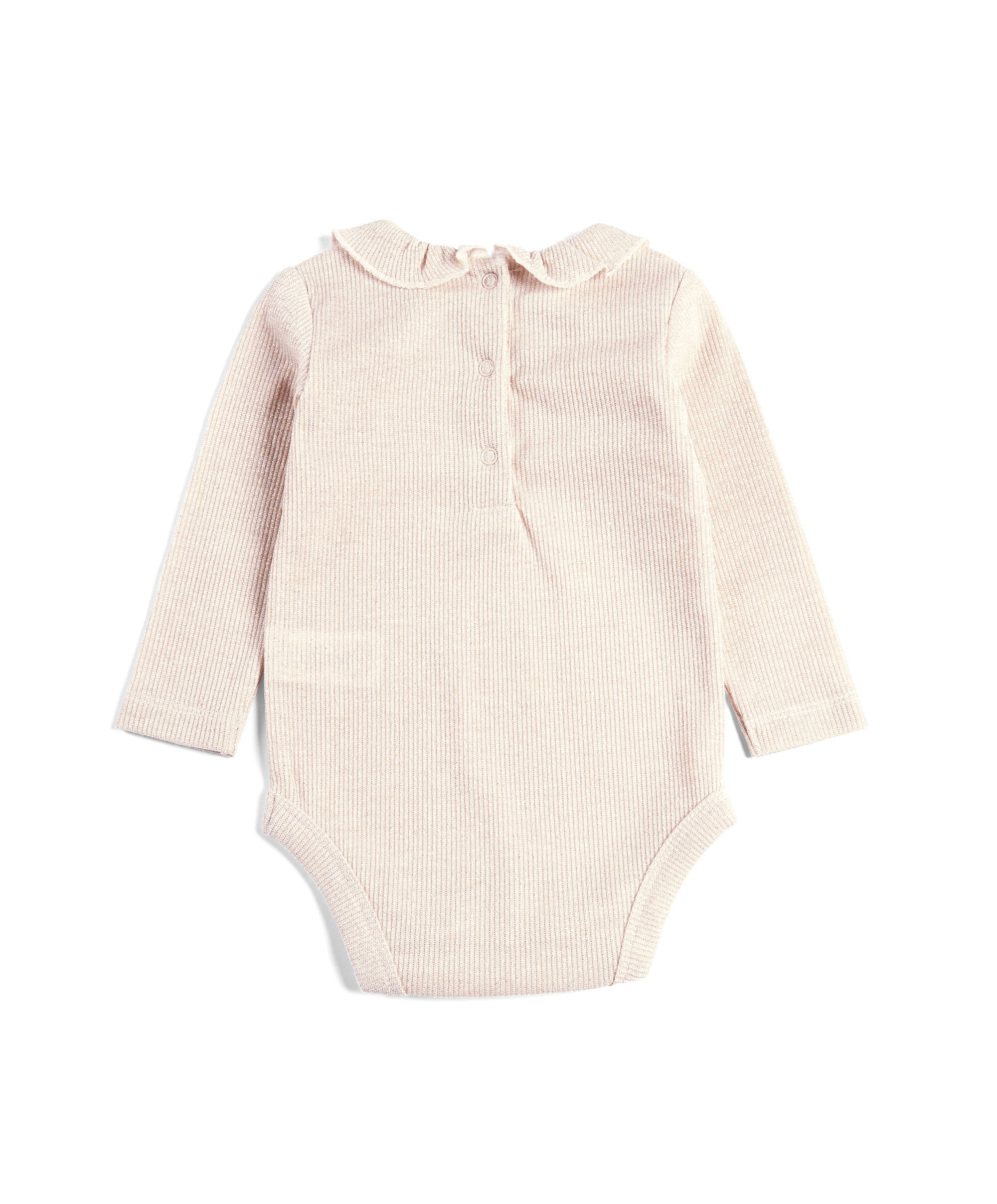 لباس قطعة واحدة لامع بكشكش image number 2