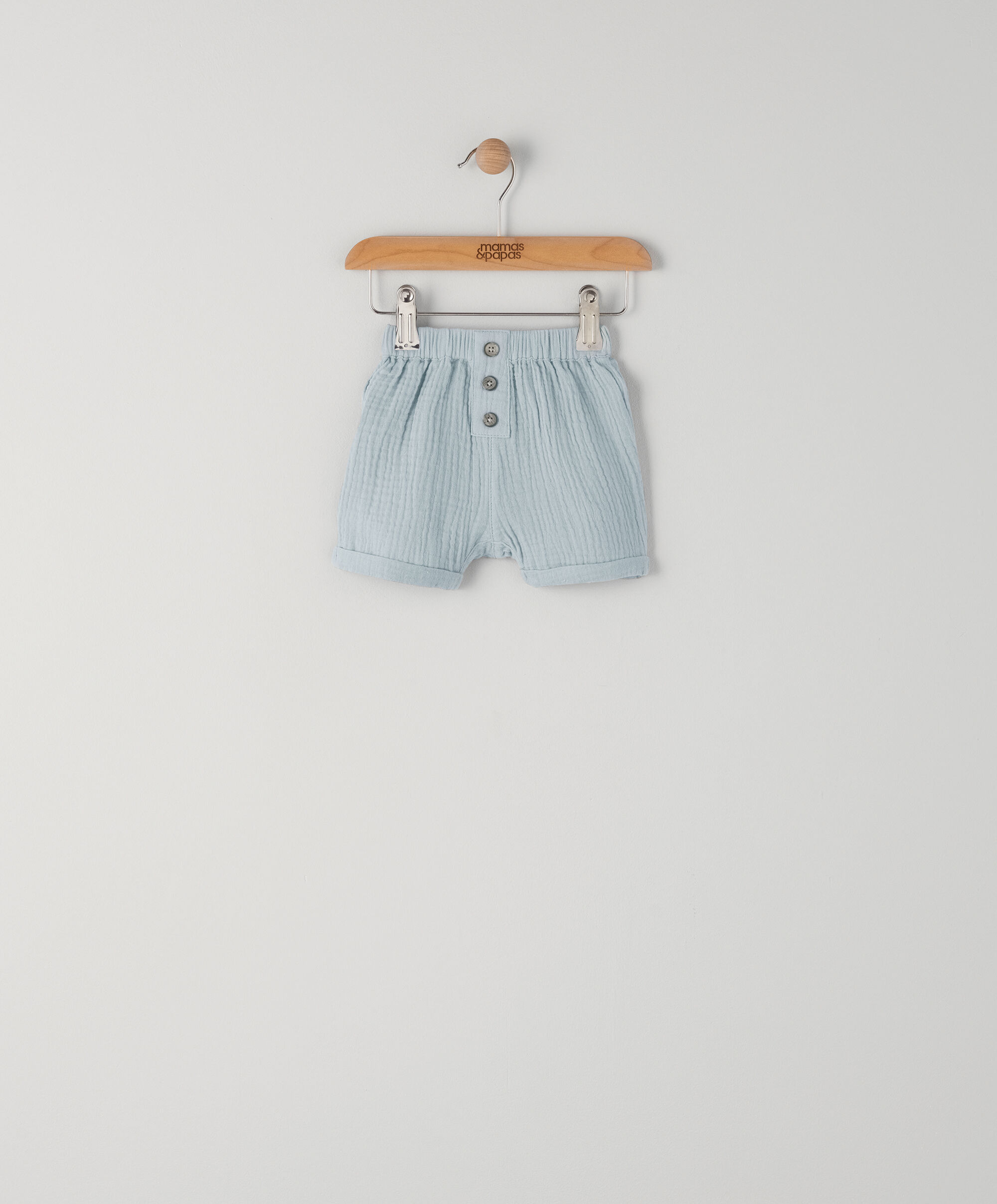 شورت بتصميم مجعد - أزرق image number 1