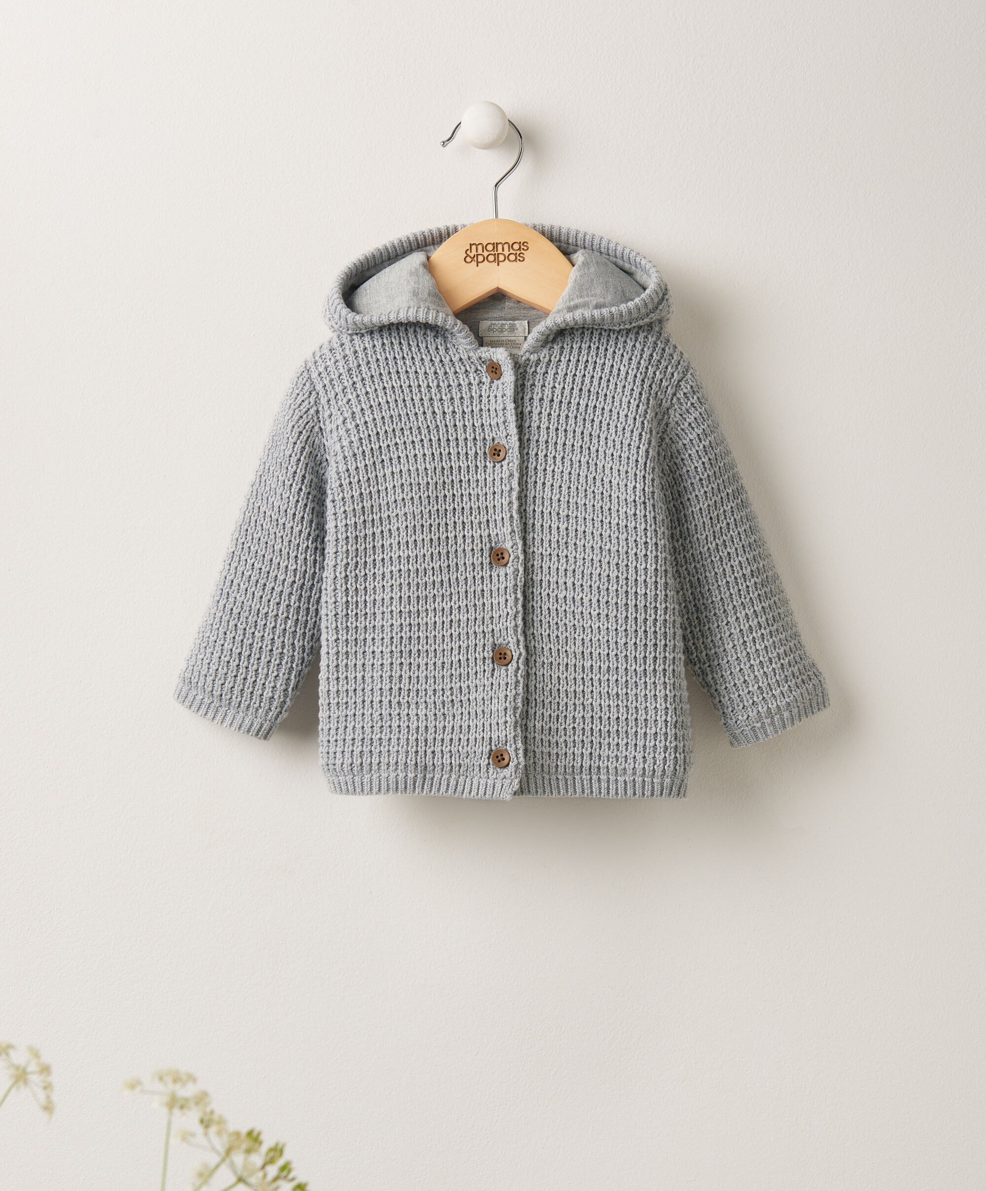 كارديغان منسوج - رمادي image number 3