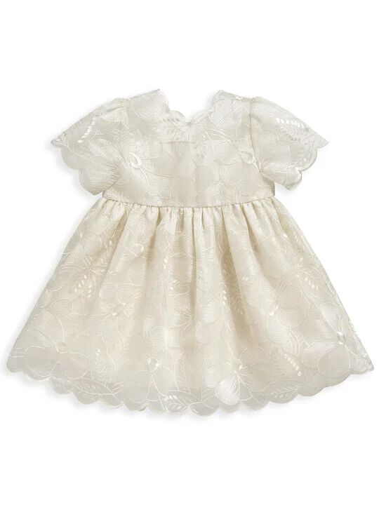 فستان دانتيل بنقشة زهور image number 1