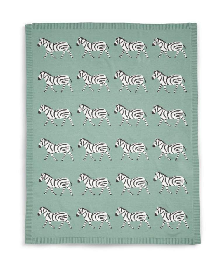 بطانية صغيرة منسوجة - نقشة زيبرا image number 1