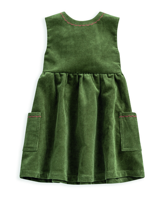 فستان بتصميم مريلة - أخضر image number 2