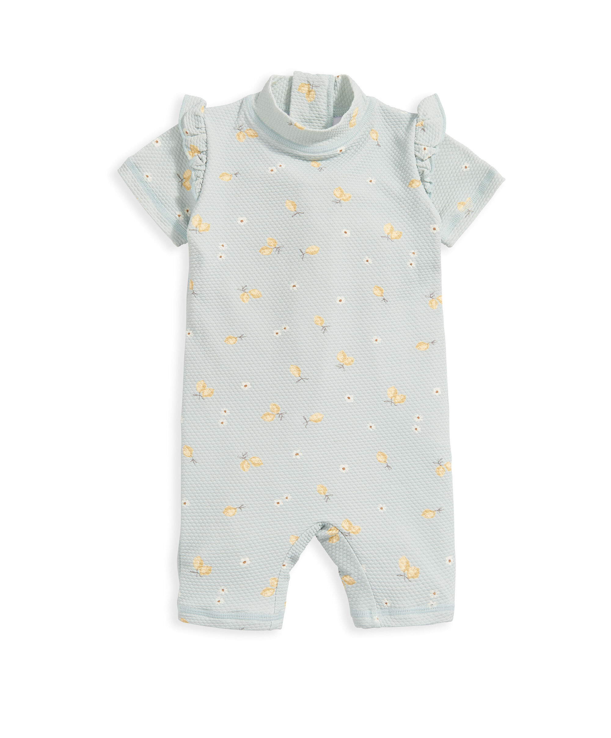 بدلة سباحة بأكمام قصيرة ونقشة ليمون image number 2