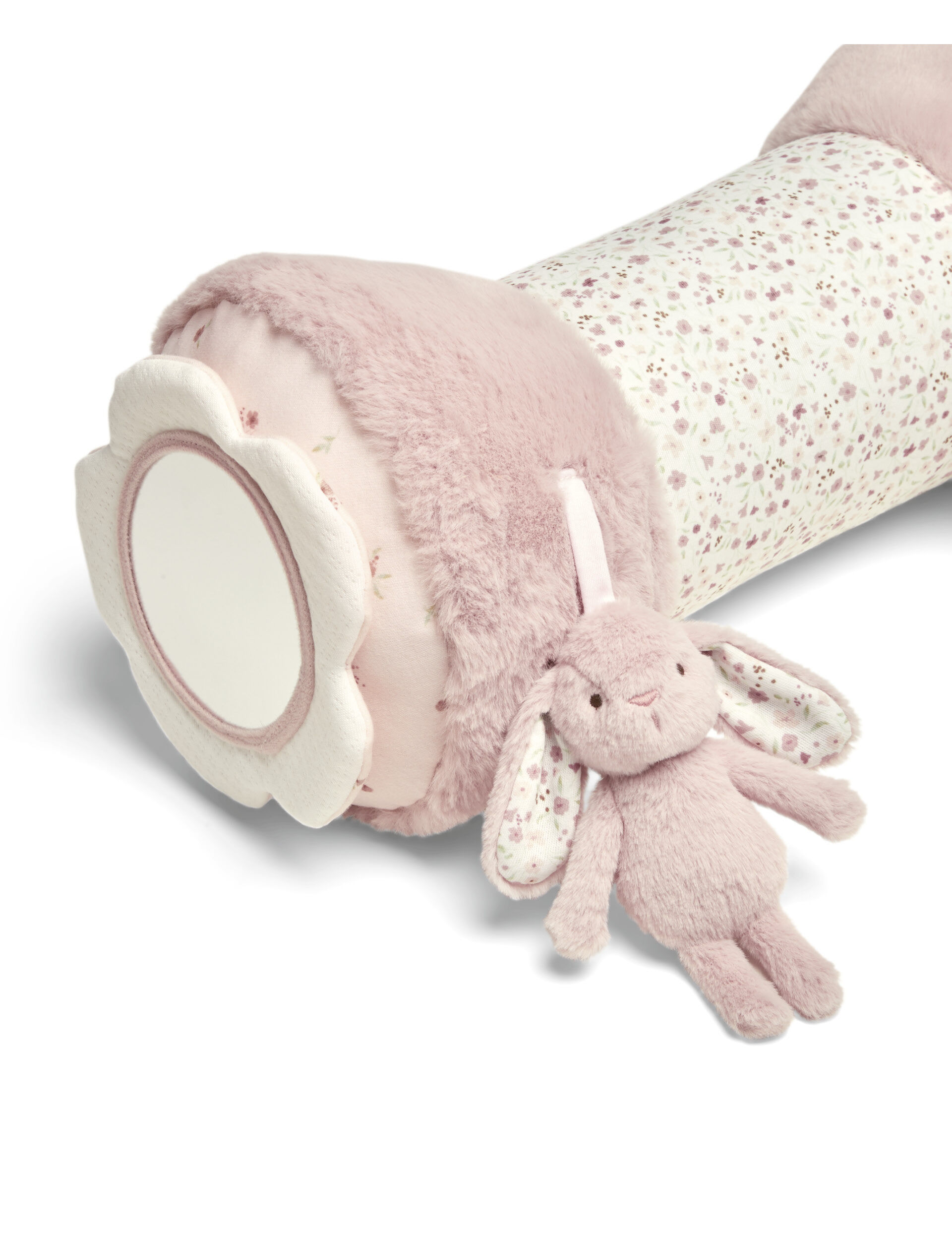 وسادة ملفوفة ويلكم تو ذا وورلد لوقت الاستلقاء على البطن بتصميم أرنب - وردي image number 3