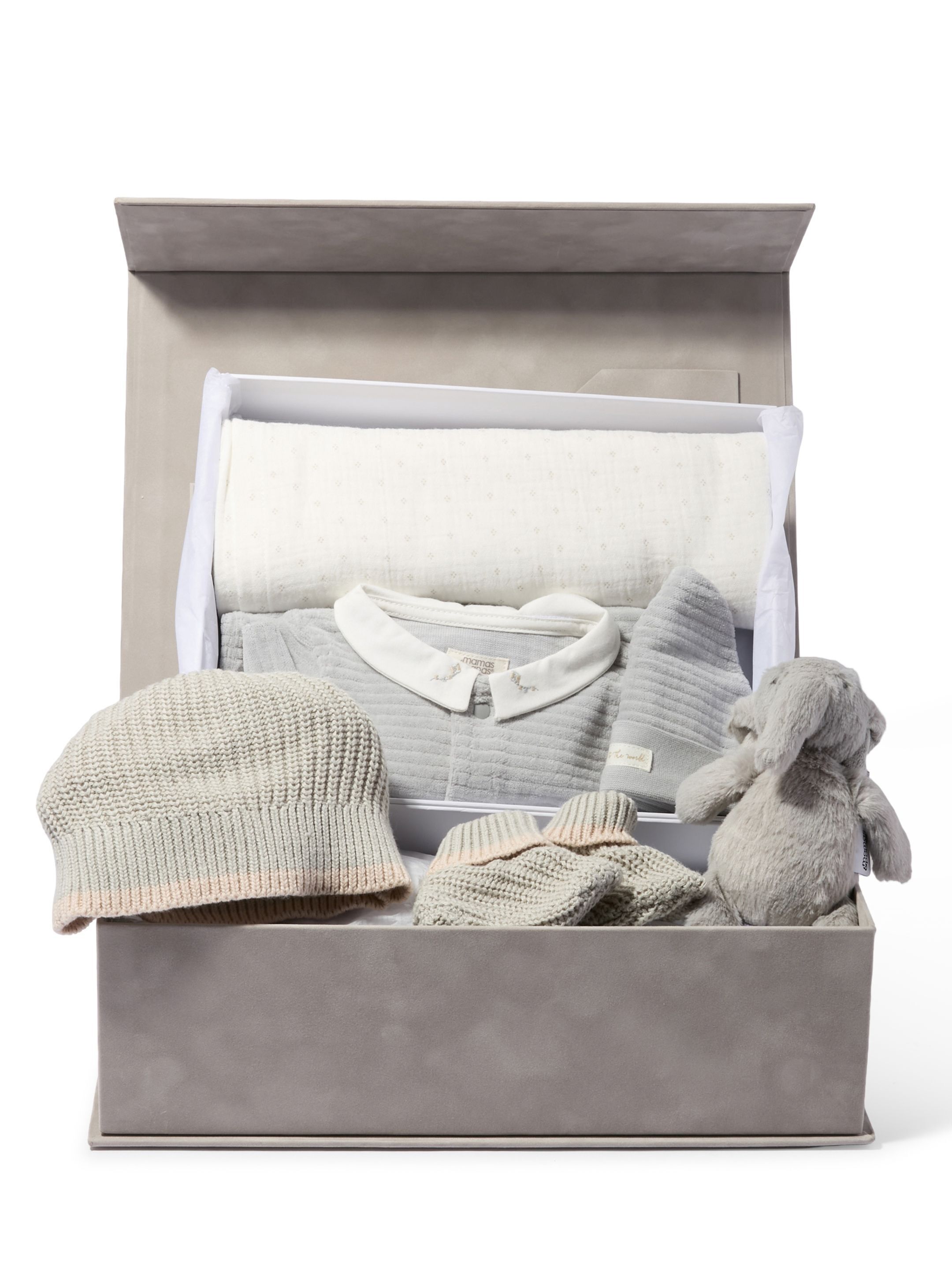 Welcome to the World Blue Gift Set with Knitted Hat, Booties & Elephant Soft Toy